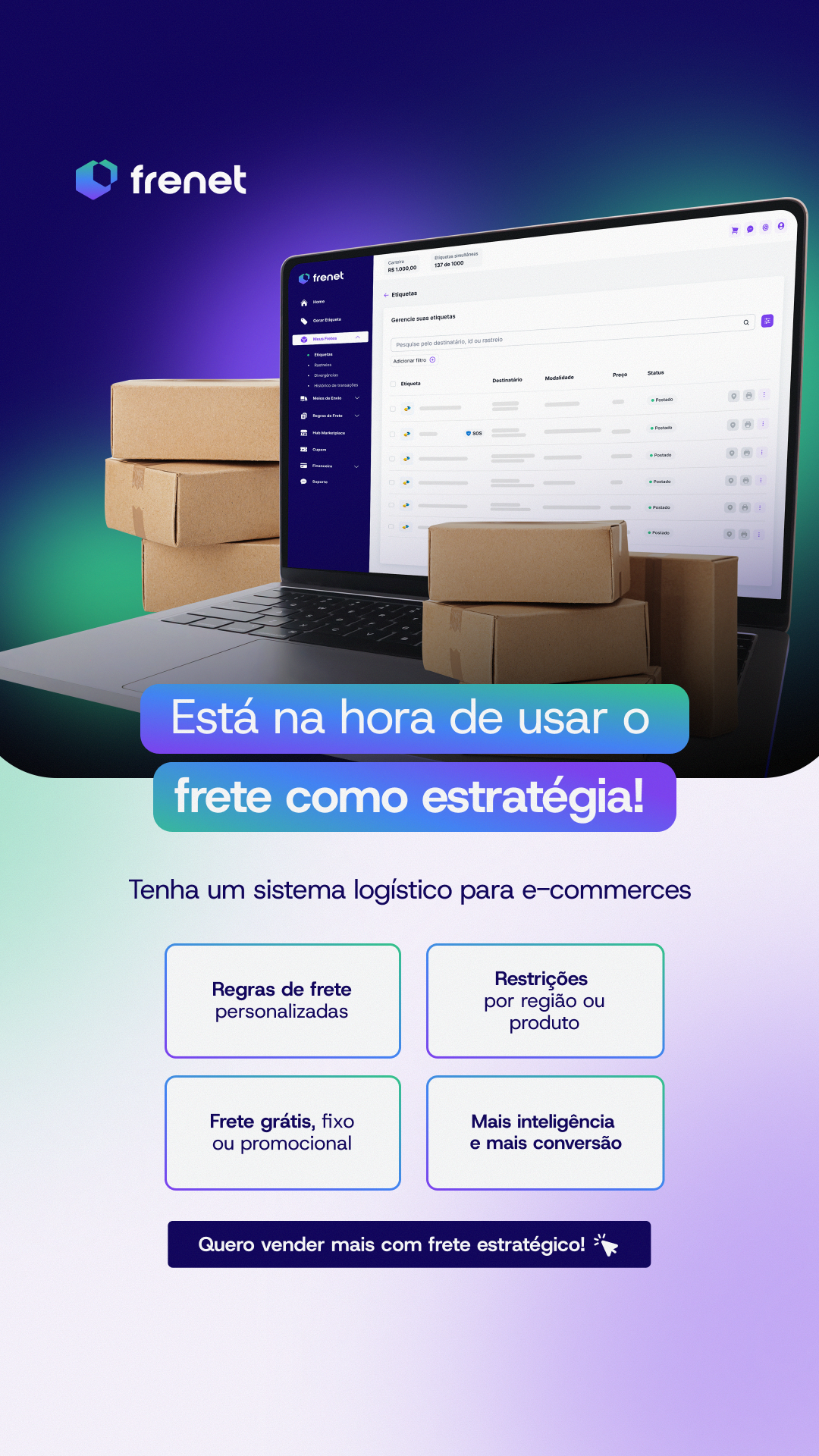Frenet Gateway de Fretes Facebook ad