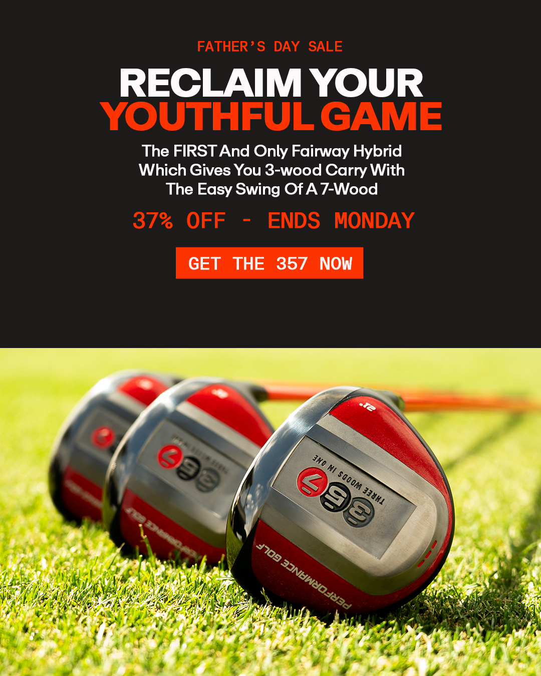 Performance Golf Facebook ad