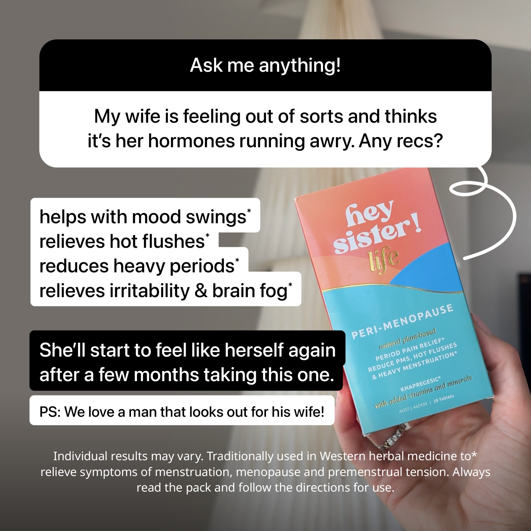 Hey Sister Facebook ad