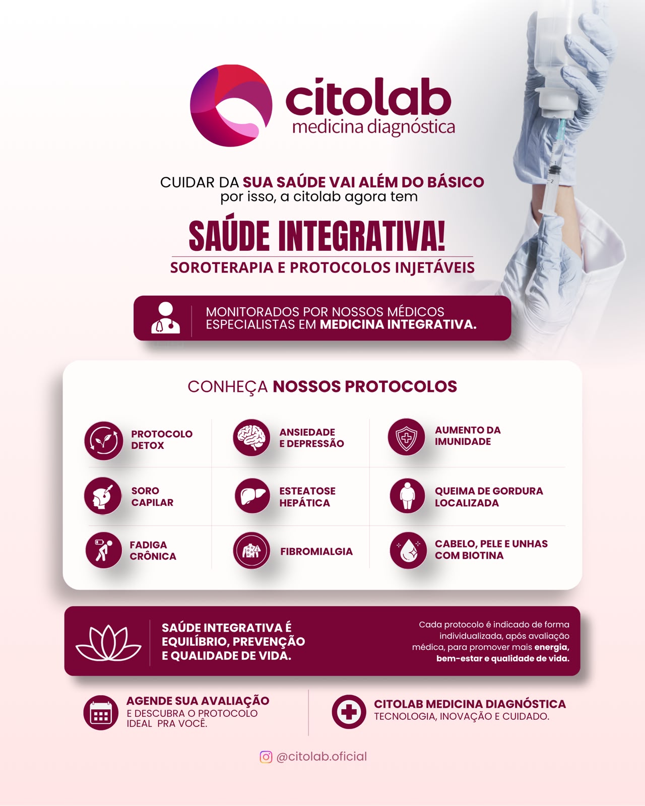 Citolab Med Facebook ad: Converse conosco