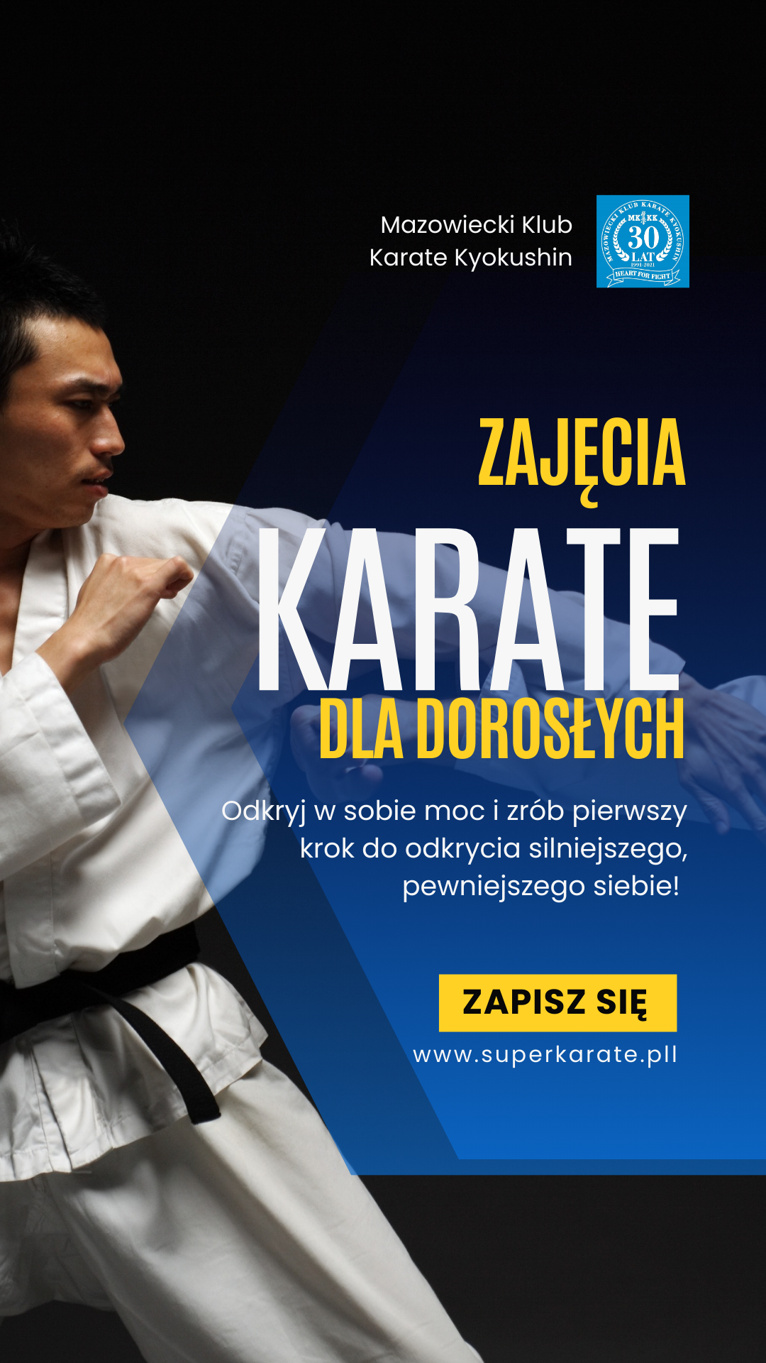 Mazowiecki Klub Karate Kyokushin Facebook ad from Aug 29, 2025