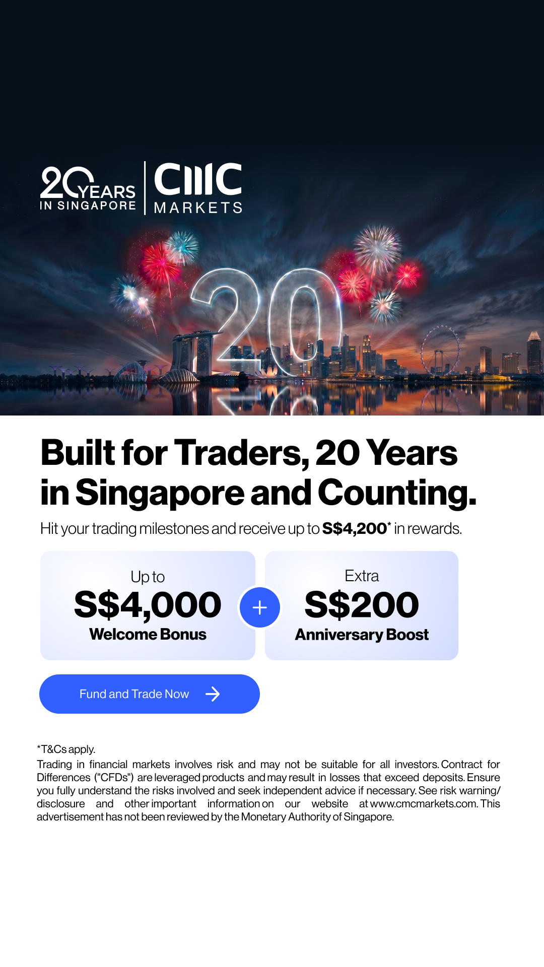 CMC Markets Singapore Facebook ad