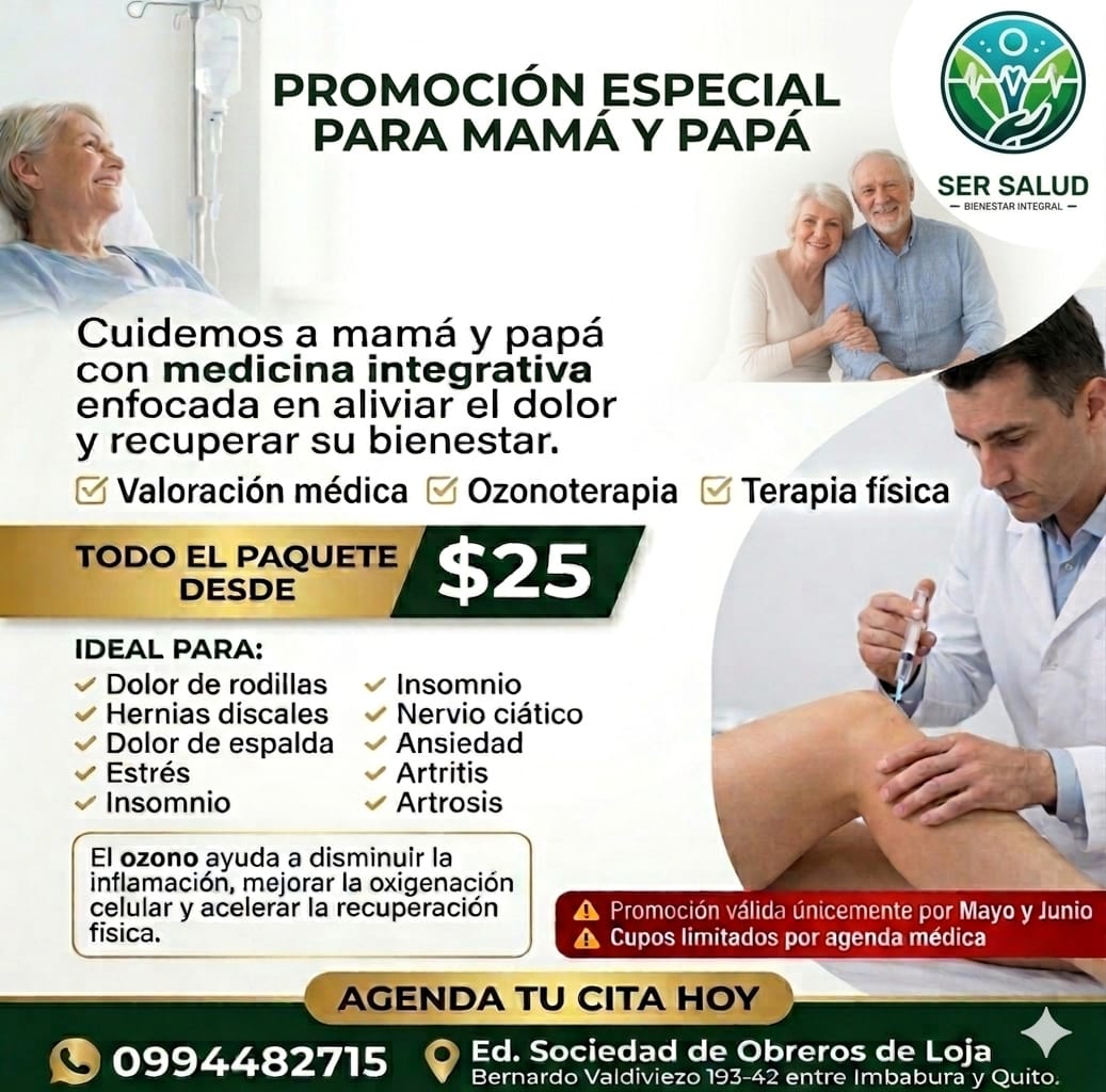 Ser Salud Loja Facebook ad from May 8, 2026