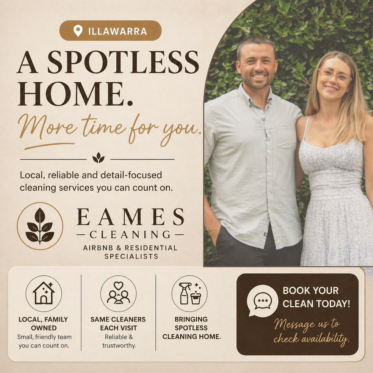 Samantha Eames - Cleaning Facebook ad: Illawarra, Looking for a cleaner you can actually…