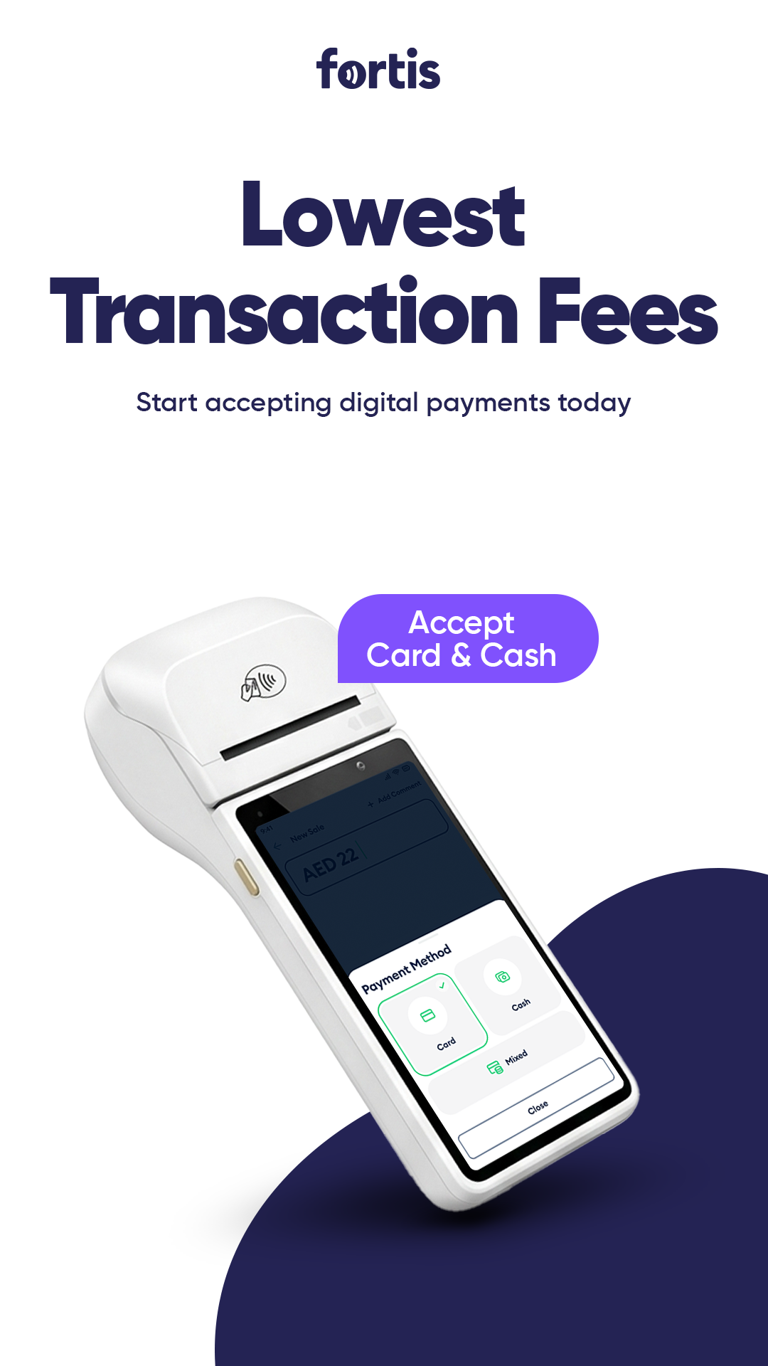 Fortis Facebook ad: All Major Cards & Wallets Accepted