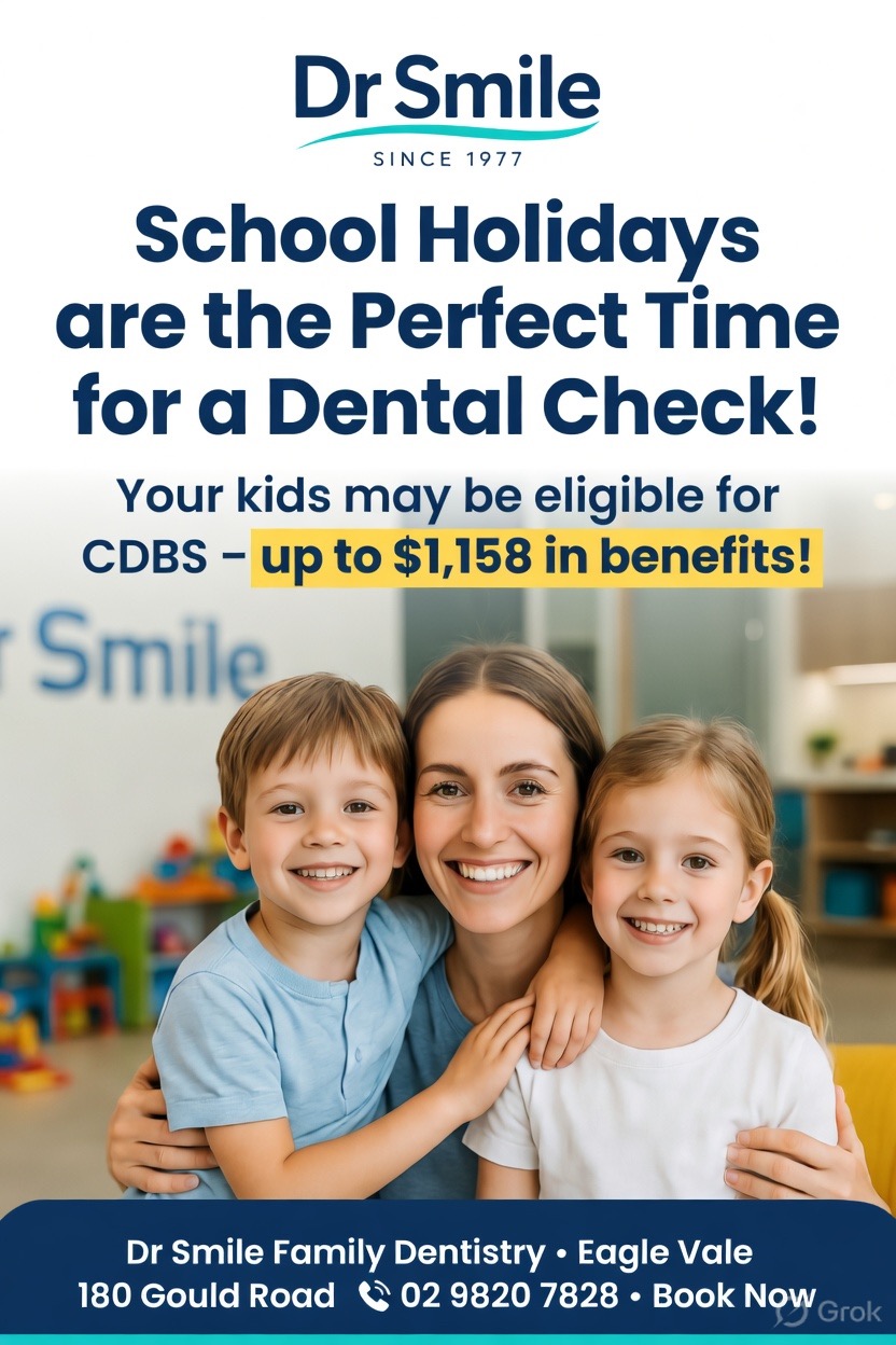 Dr Smile Family Dentists Facebook ad: Smile Before School!