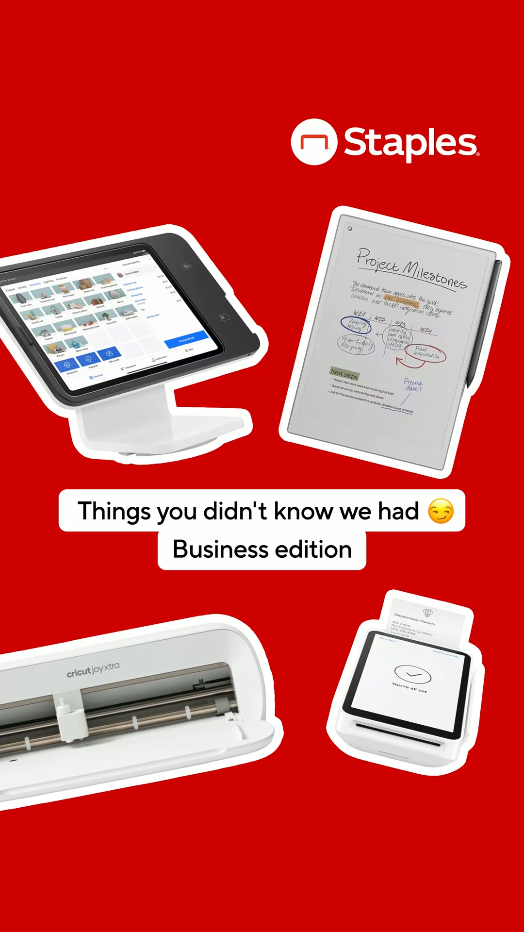 Staples Facebook ad from Aug 3, 2026