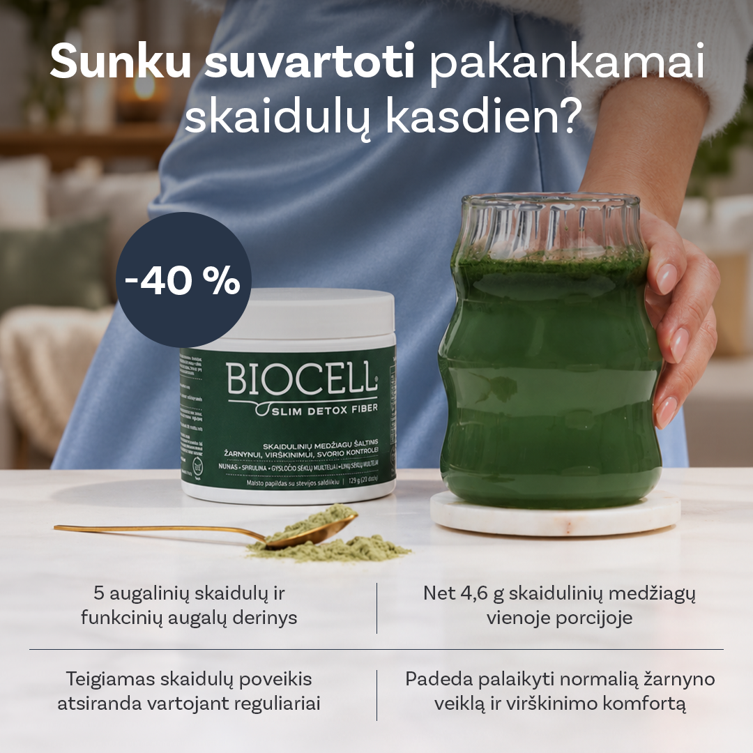 BIOCELL Lietuva Facebook ad: BIOCELL Slim Detox Fiber, skaidulos žarnynui, virškinimui…