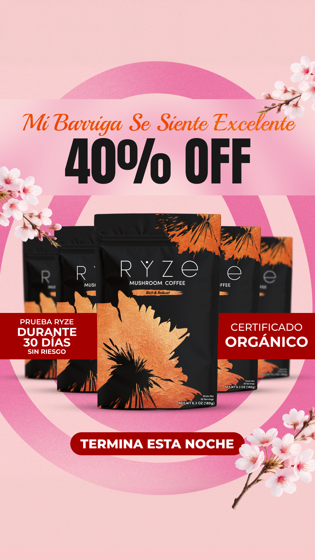 RYZE Superfoods Facebook ad