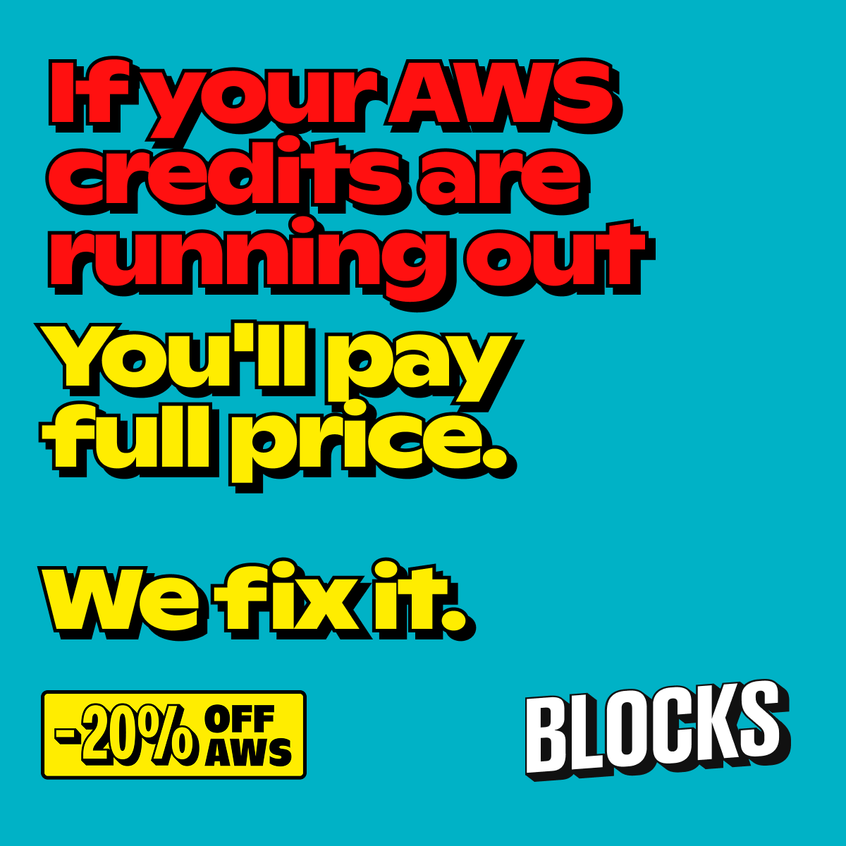 Blocks - AWS Cost Optimization Facebook ad