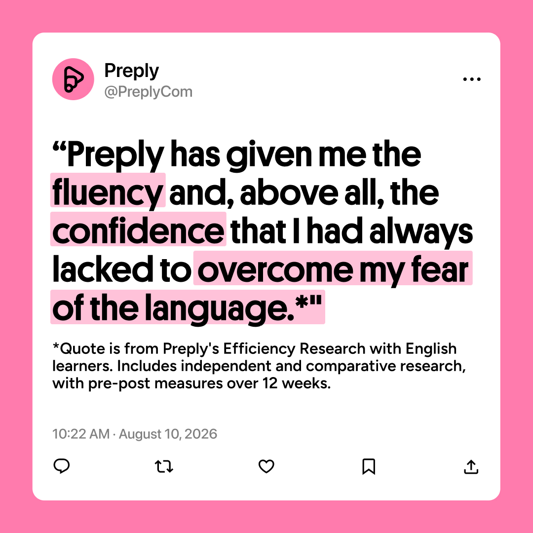 Preply Facebook ad: Language lessons that stick.