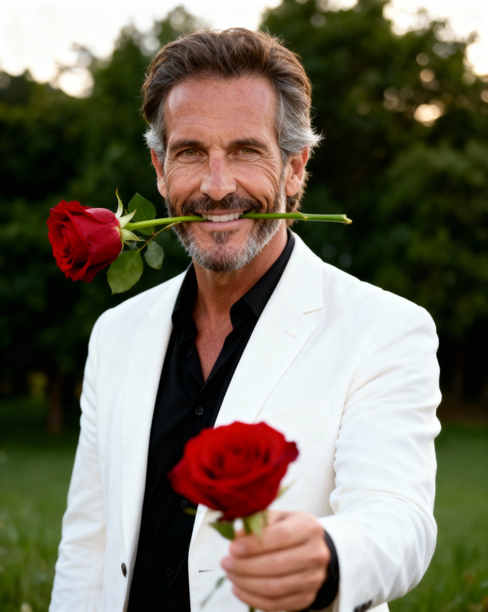 Single Dad 50+ Facebook ad: Hello my dear, I picked this rose for…