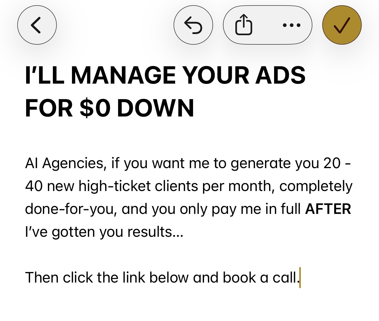 Kai Bax - ScaleClients.io Facebook ad: Use This Acquisition AI For $0 Down.