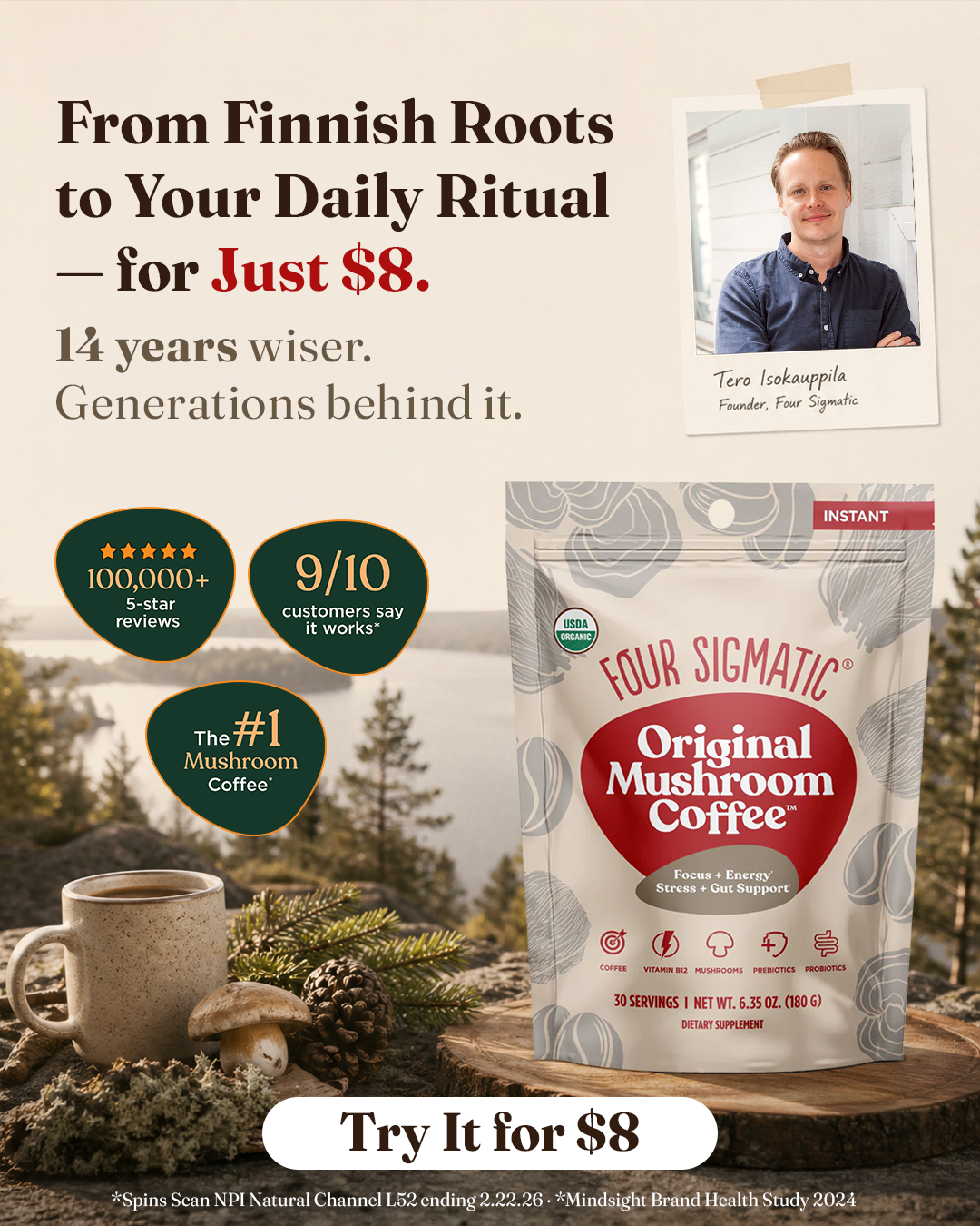 Four Sigmatic Facebook ad