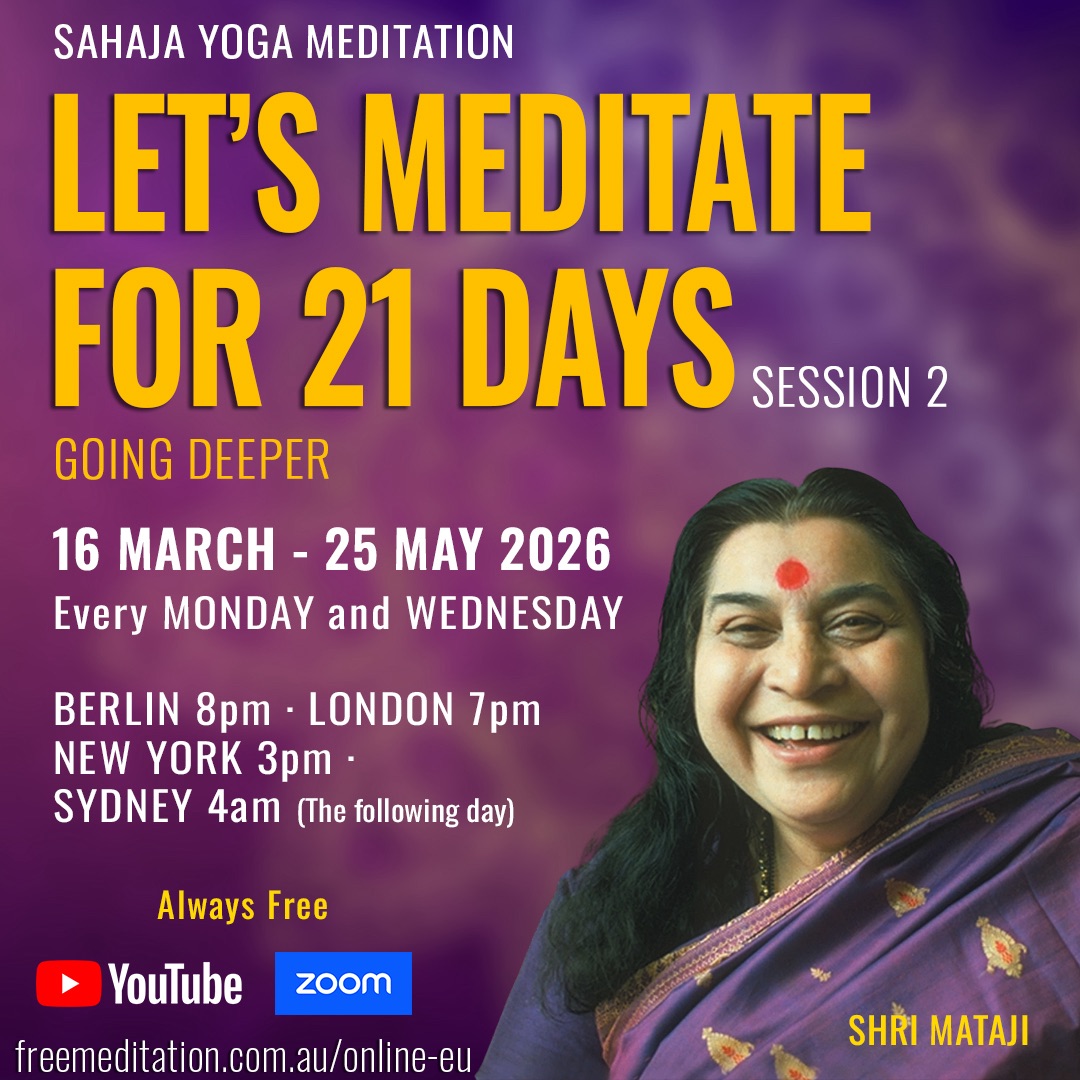 21 Days Sahaja Yoga Meditation Europe Facebook ad