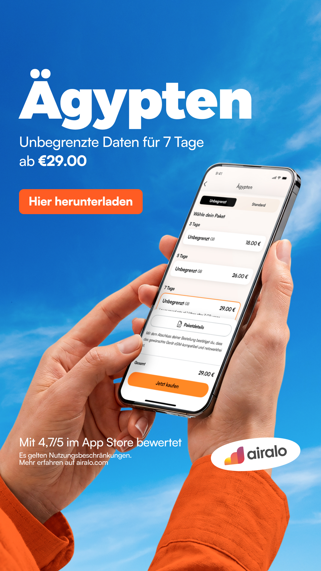 Airalo Global eSIM Store Facebook ad