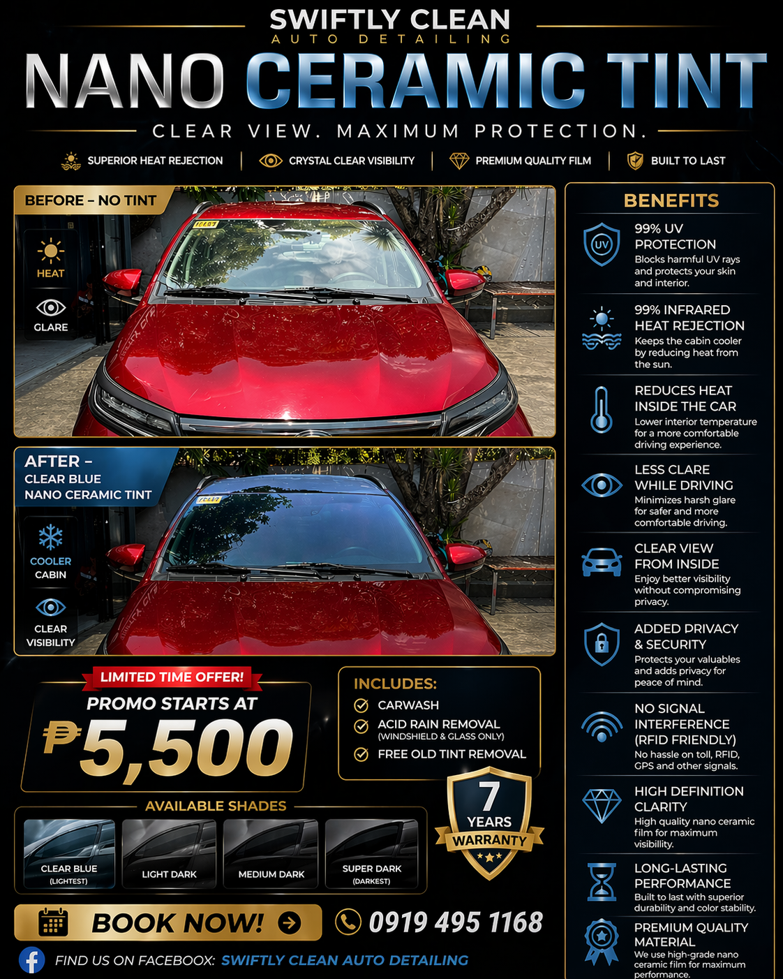 Swiftly Clean Auto Detailing Facebook ad: Chat in Messenger