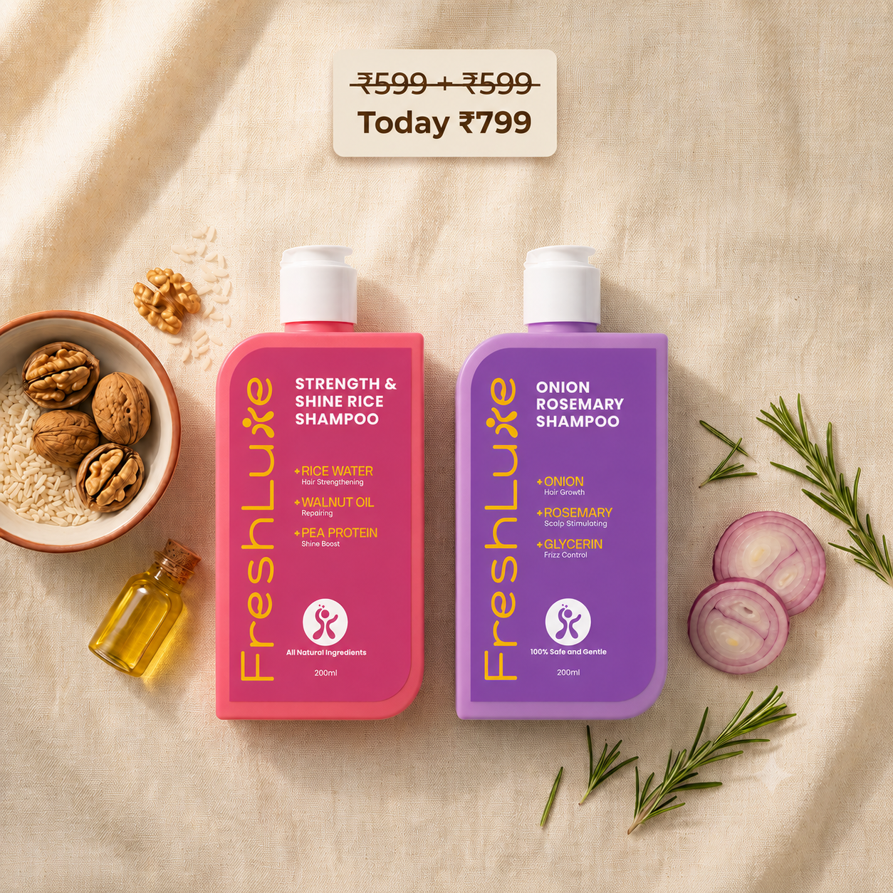 FreshLuxe Facebook ad: Rs1,199 Worth of Haircare for Rs799