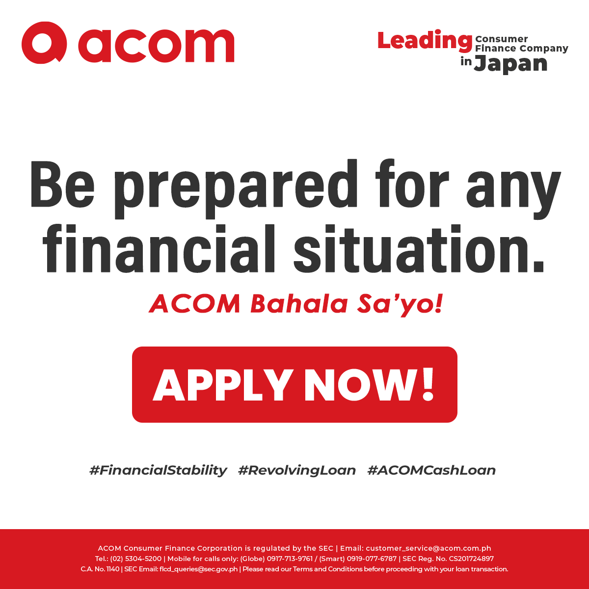 ACOM Consumer Finance Corporation Facebook ad