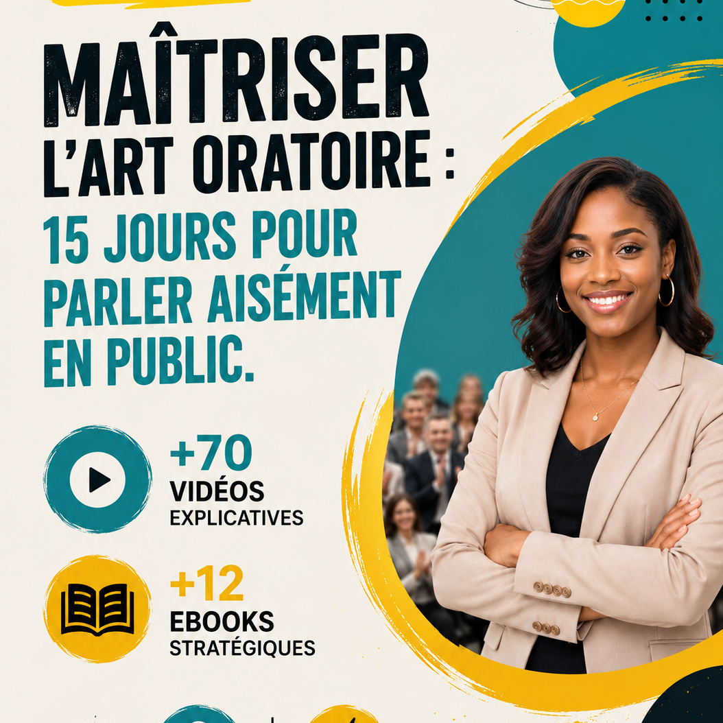 Droit pour tous Facebook ad: MAÎTRISER L’ART ORATOIRE EN 15 JOURS ET PARLER AVEC IMPACT