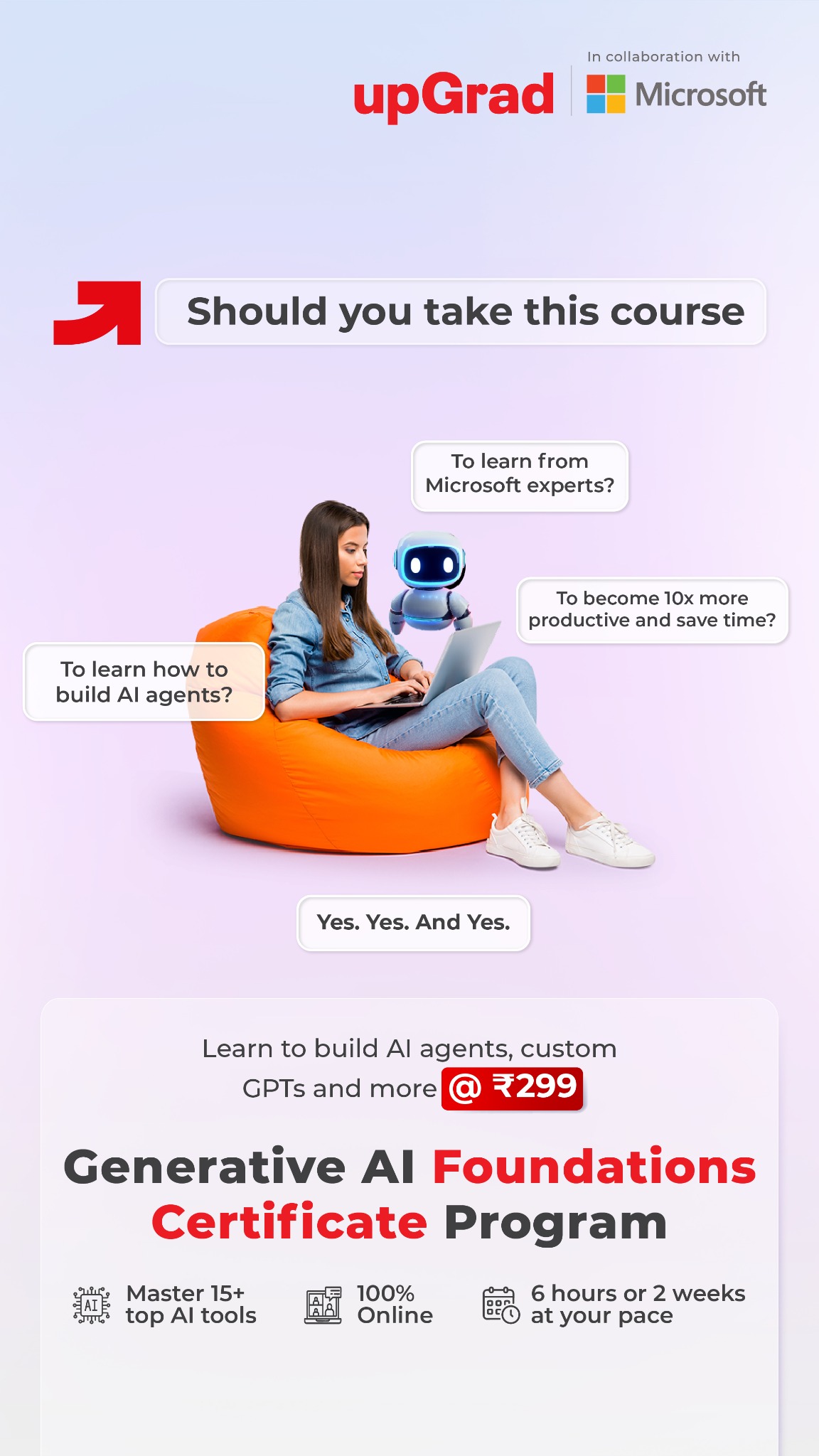 upGrad Facebook ad