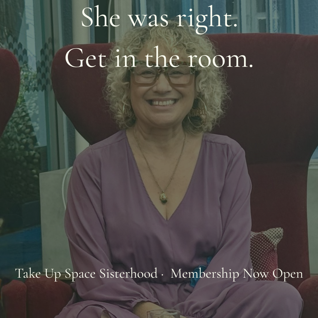 Just B Limitless Facebook ad: She was right. Get in the room.