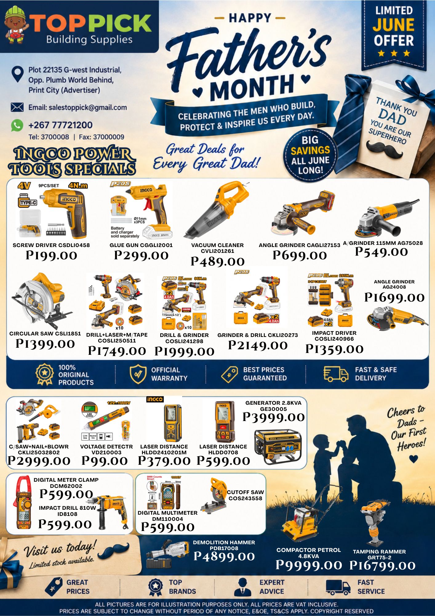 Top Pick Building Supplies Facebook ad
