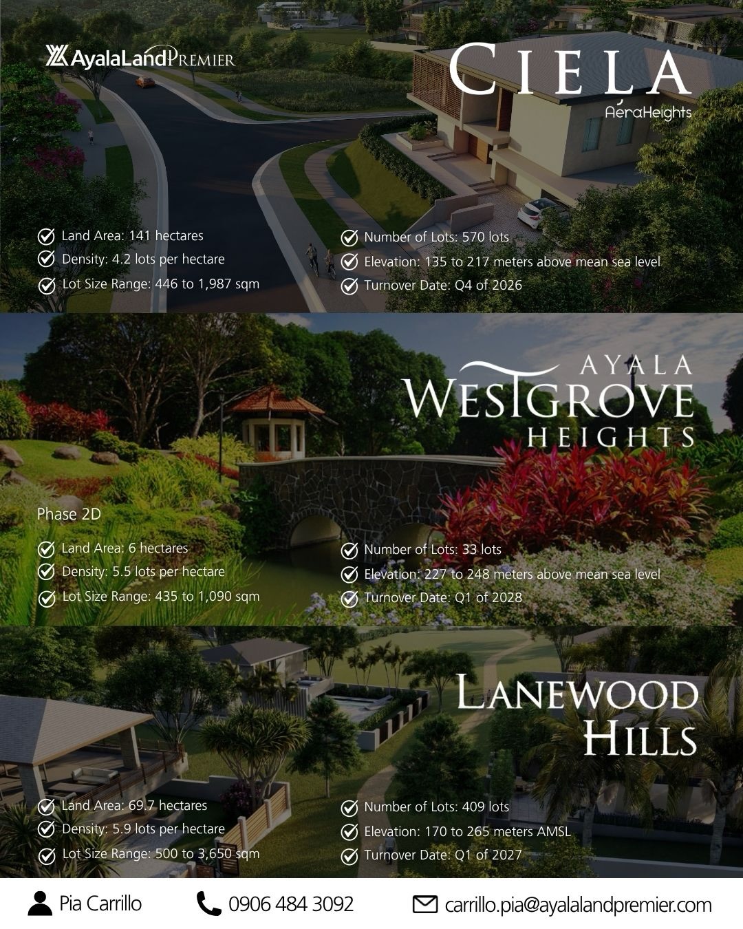 Ayala Land Premier by Pia Carrillo Facebook ad: The Rising South: A New Standard of Prestige…