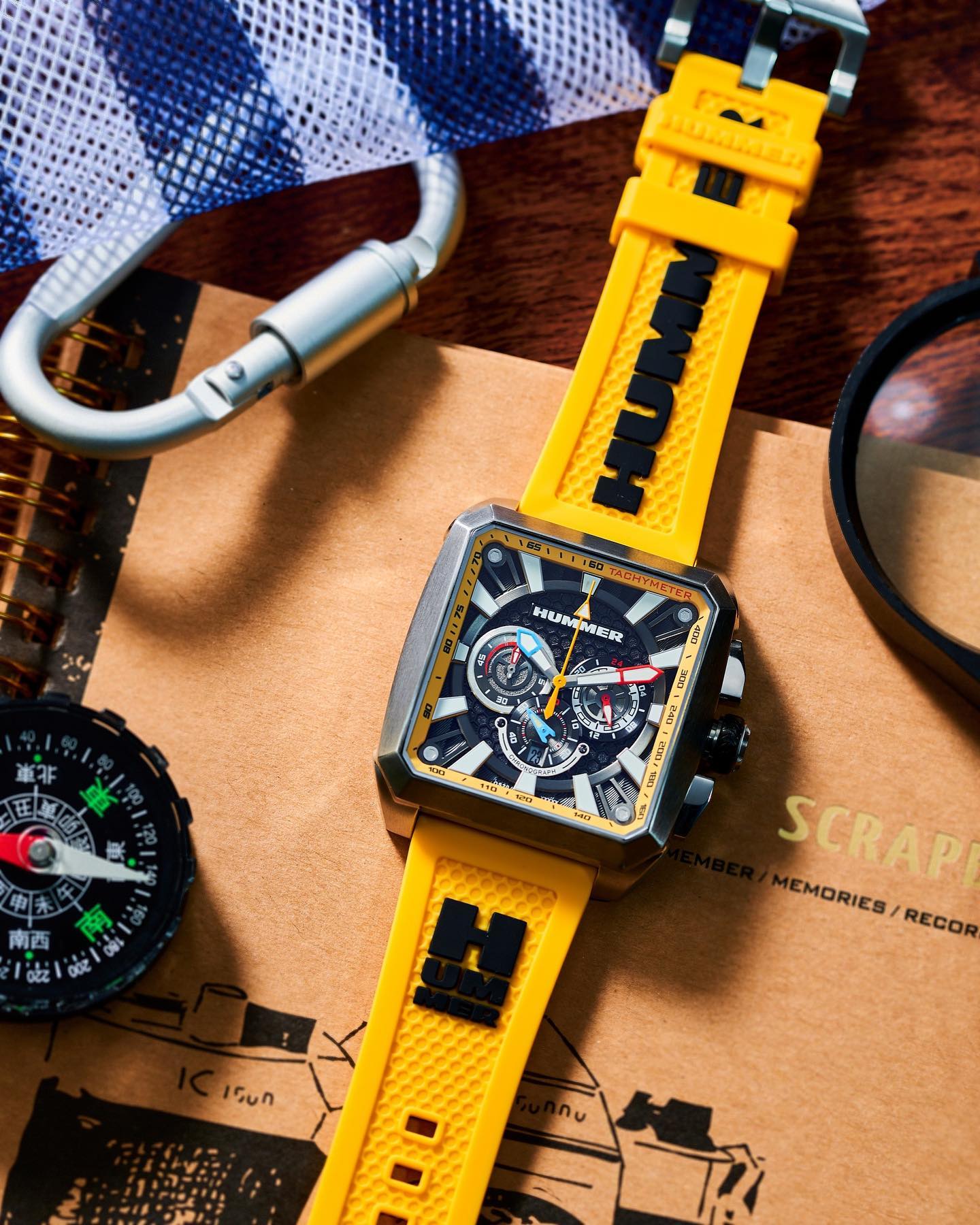 Hummer Facebook ad: Featuring a bold yellow rubber strap adorned with…