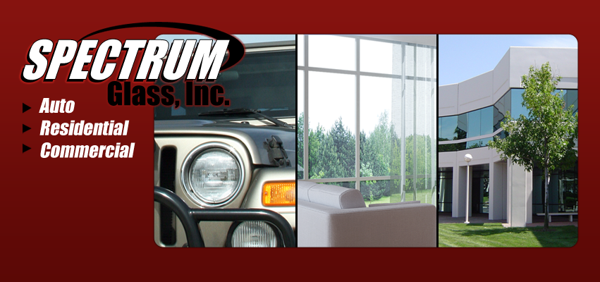 Spectrum Glass Facebook ad: Auto Glass, Window Tinting, Custom Shower Doors, Foggy…