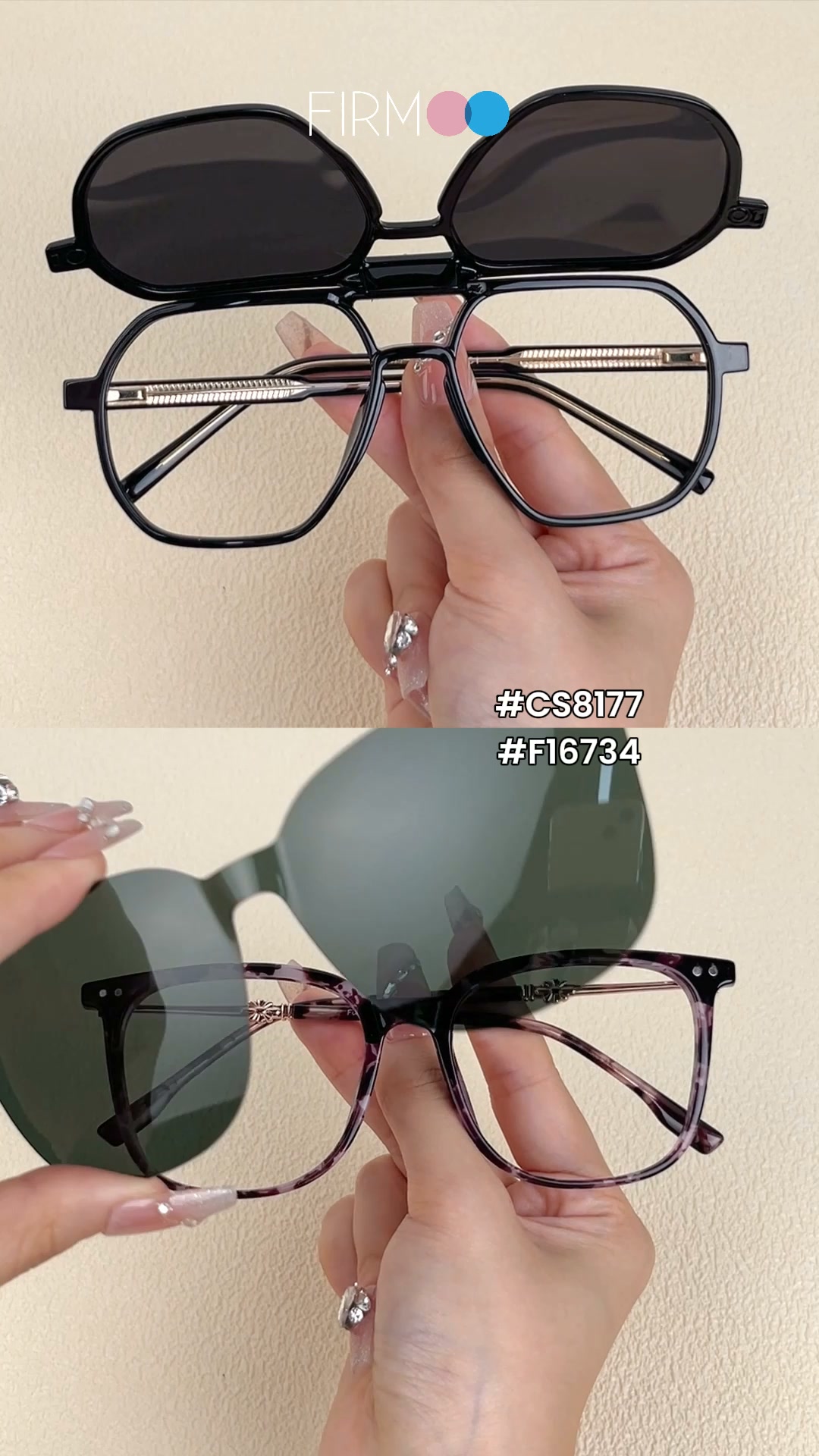 Firmoo UK Facebook ad: Magnetic Clip On Sunglasses From £27.00