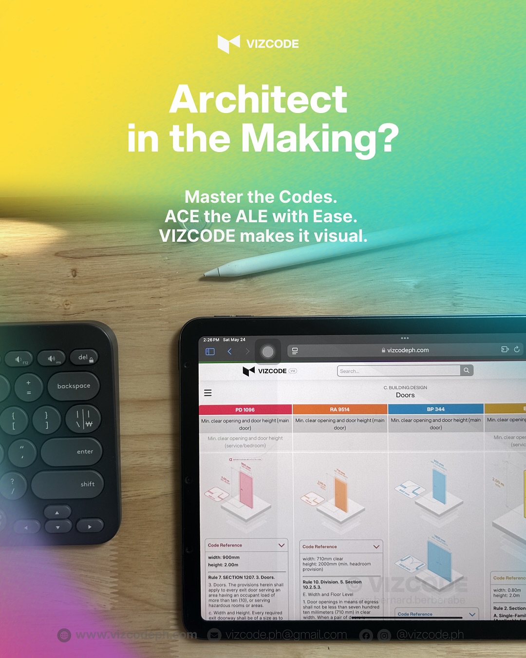 Vizcode Facebook ad: Want to Ace the Architecture Licensure Exam (ALE)…