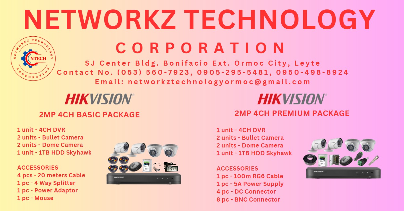 Networkz Technology Corporation - Ormoc Facebook ad: BEST DEALS CCTV PROMO PACKAGE