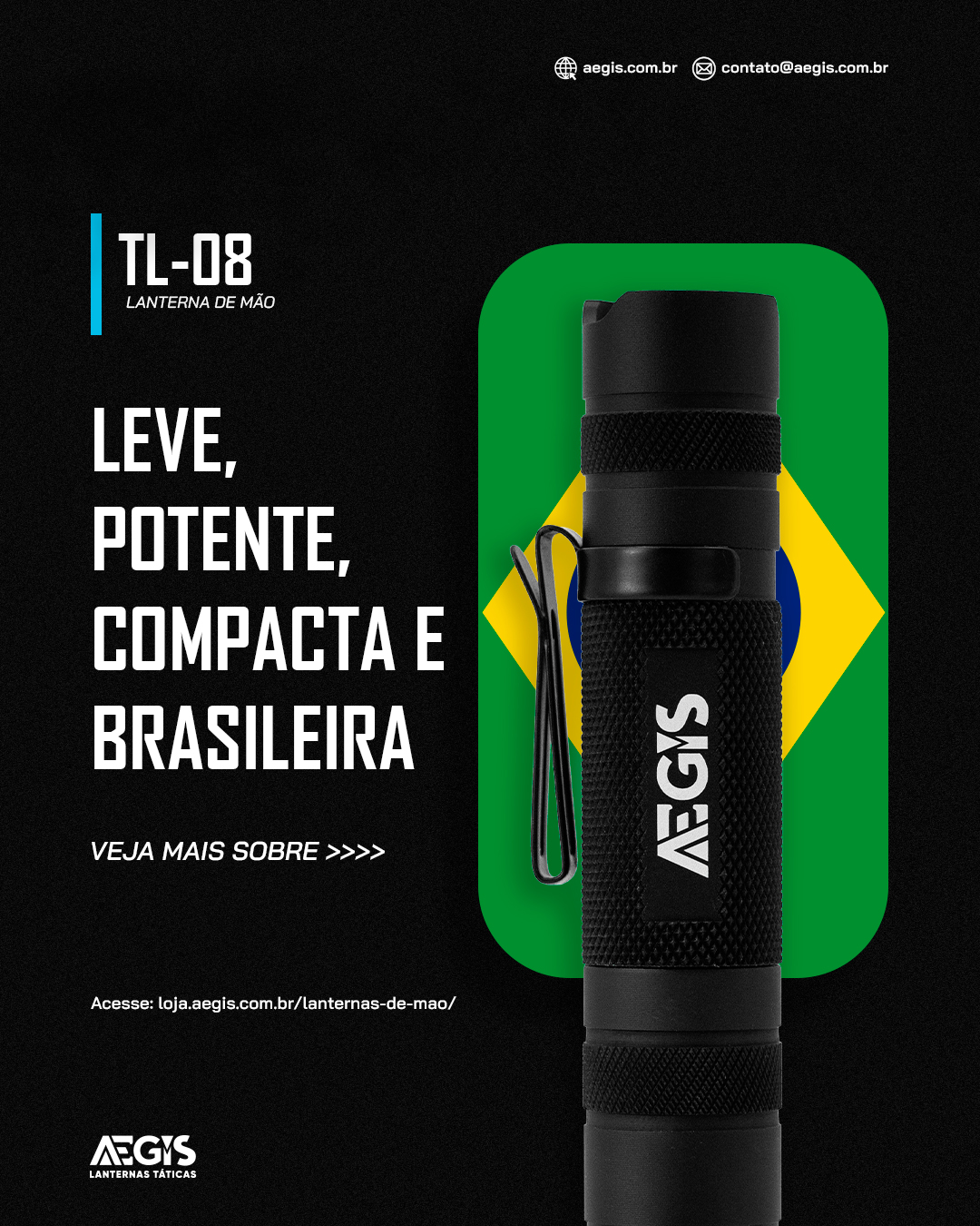 Aegis Lanternas Táticas Facebook ad: Lanterna Tática AEGIS TL-08, a combinação perfeita de…