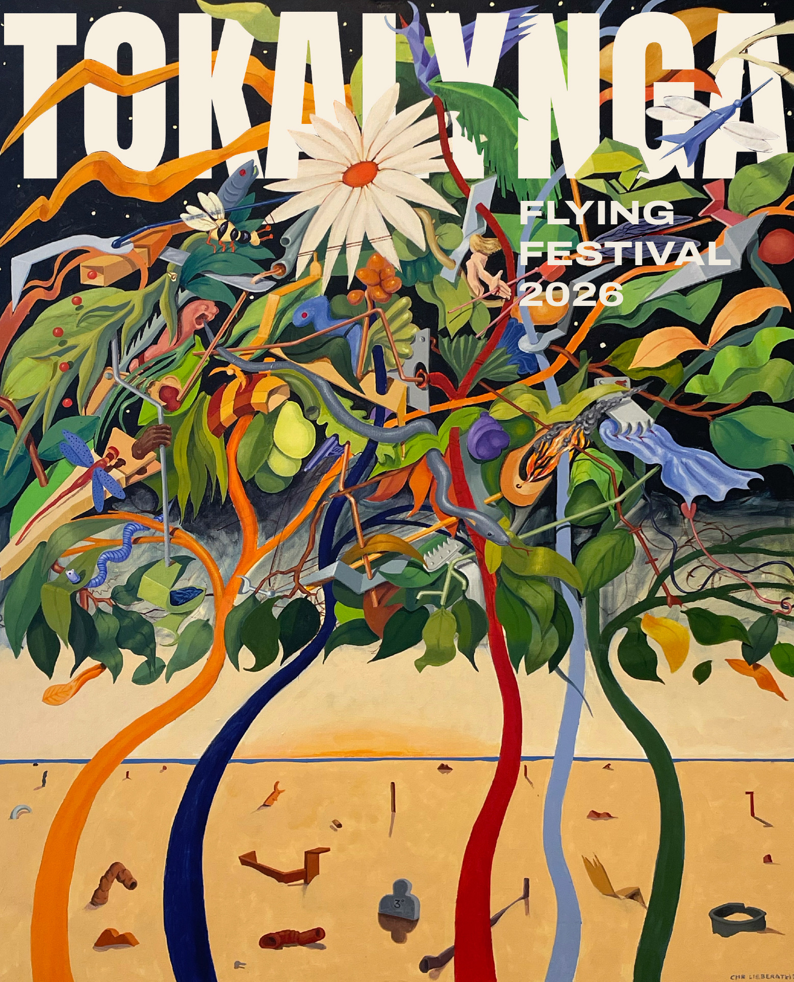 Teater Albatross Facebook ad: Tokalynga Flying 2026