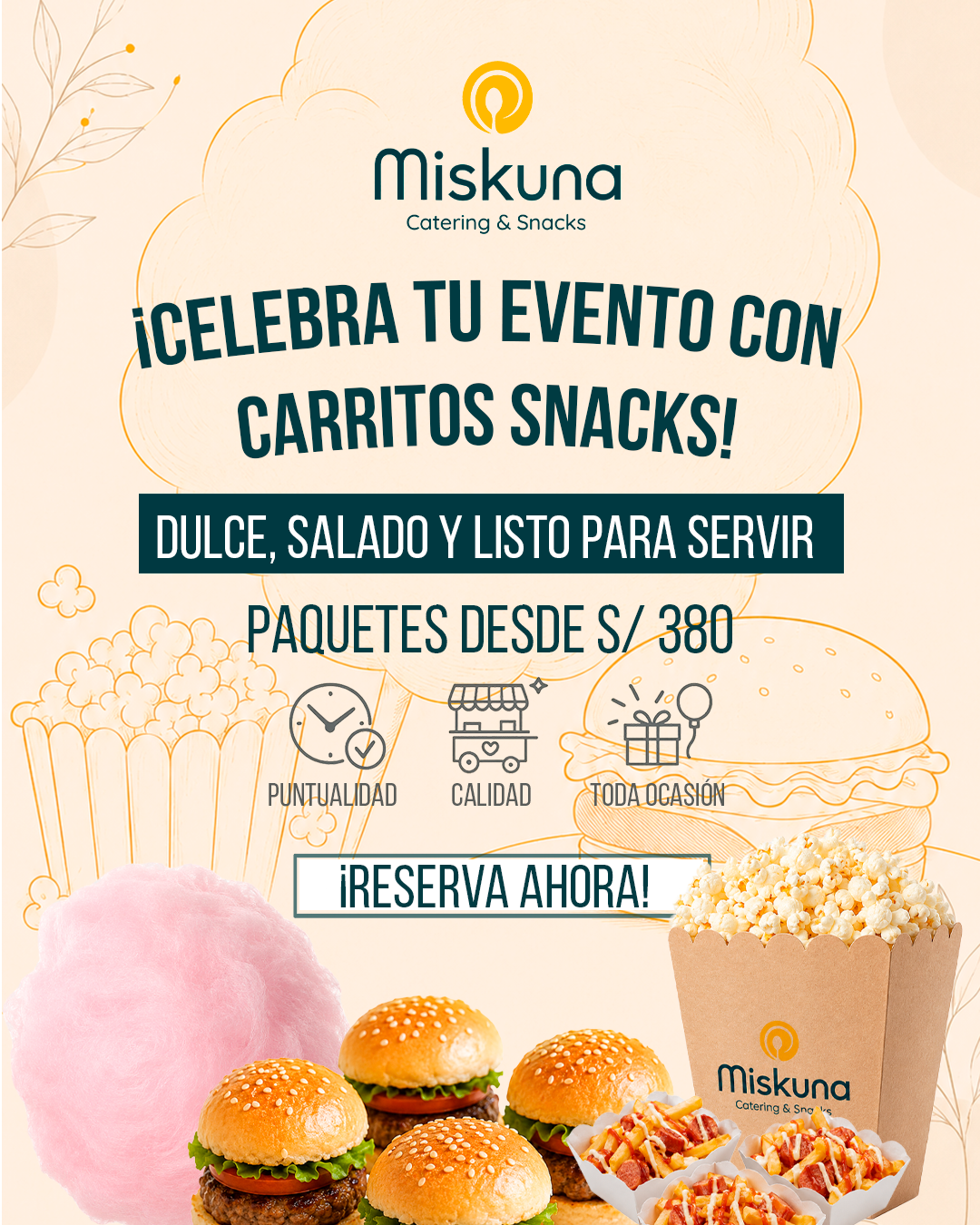 Miskuna l Catering & Snacks Facebook ad from Jun 30, 2026
