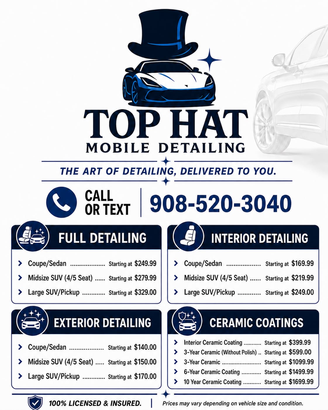 Top Hat Mobile Detailing Facebook ad: Top Hat Mobile Detailing brings premium mobile auto…