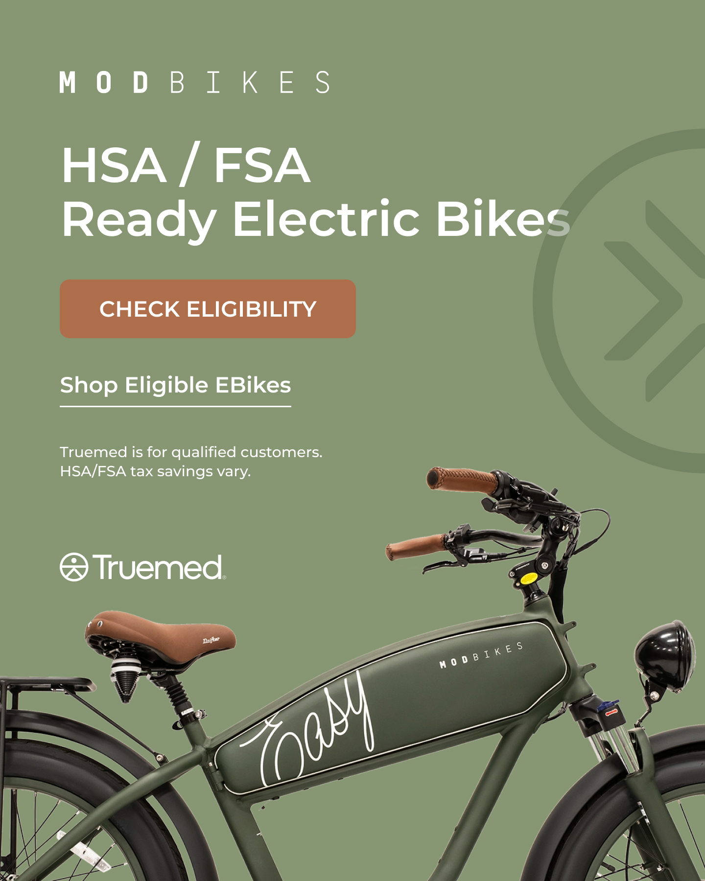 MOD BIKES Facebook ad: HSA / FSA Eligible E-Bikes