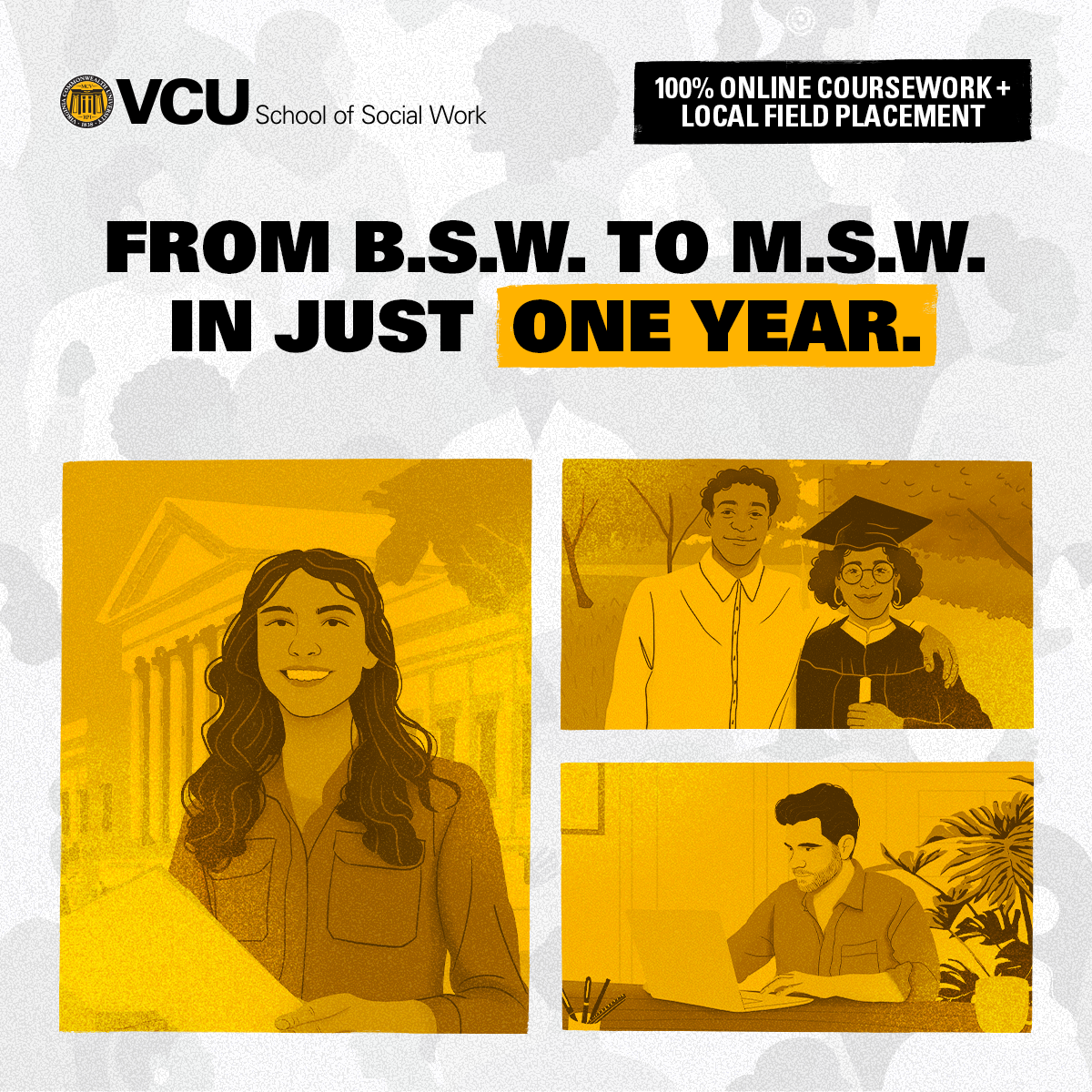 VCU School of Social Work Facebook ad from Feb 28, 2025