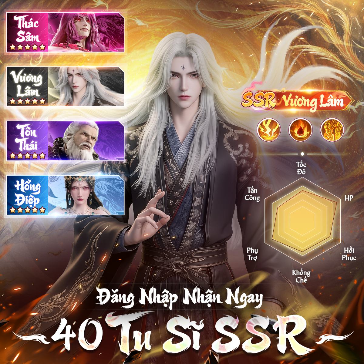 Tiên Nghịch Mobile - JoyGames Facebook ad: Đăng nhập nhận 1000 lượt chiêu mộ
