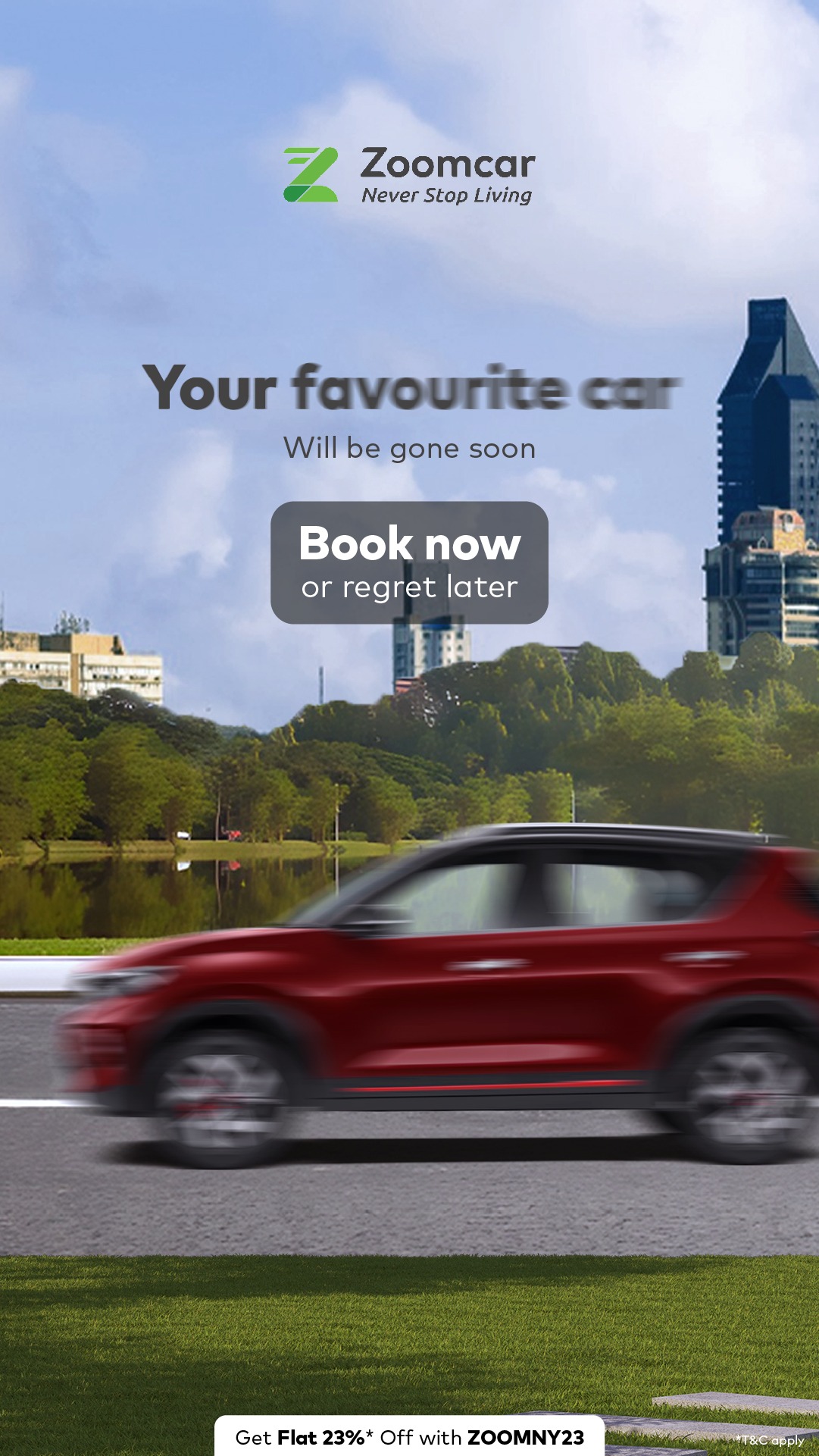Zoomcar Facebook ad