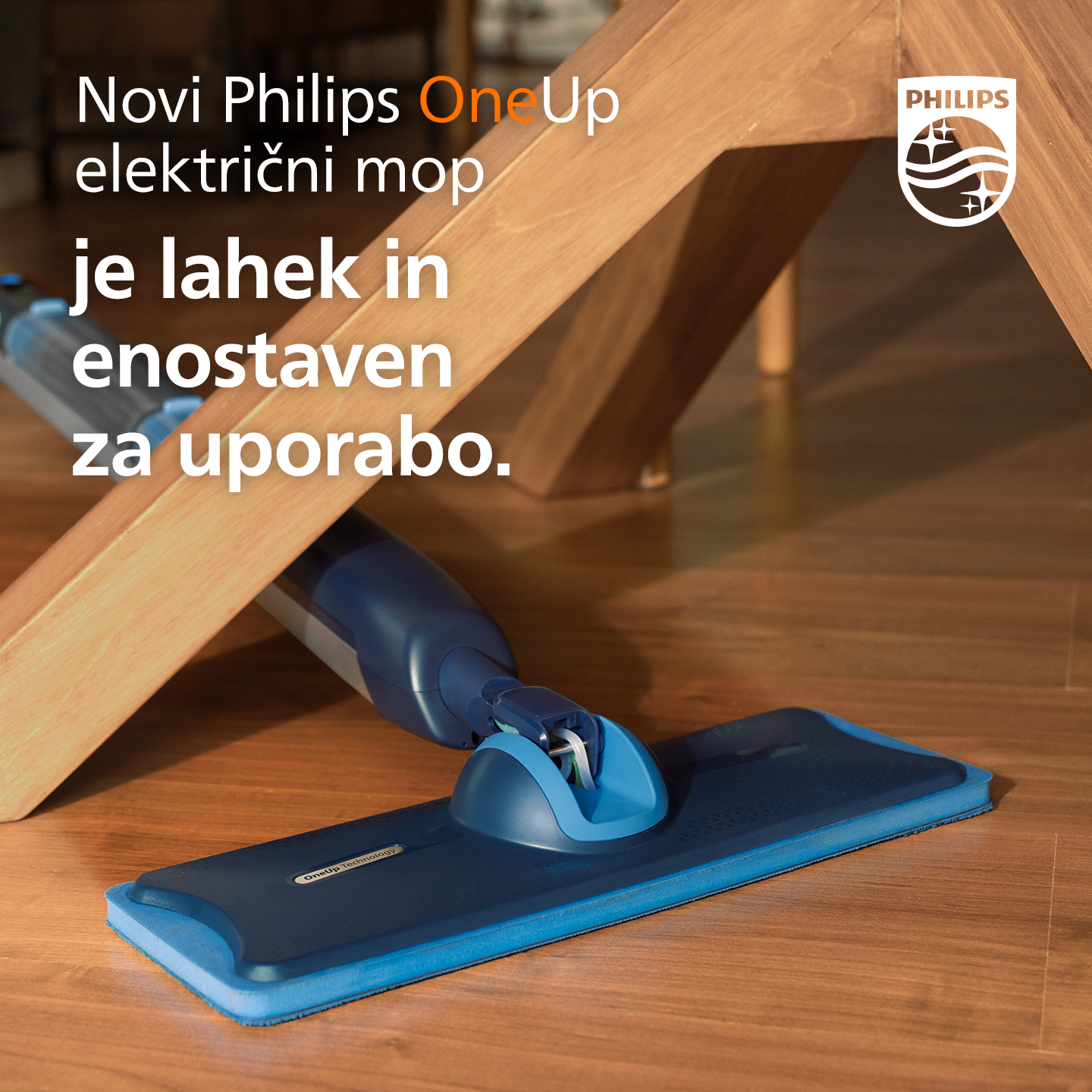 Philips Home Living Facebook ad: Philips OneUp je lahek in enostaven za uporabo…
