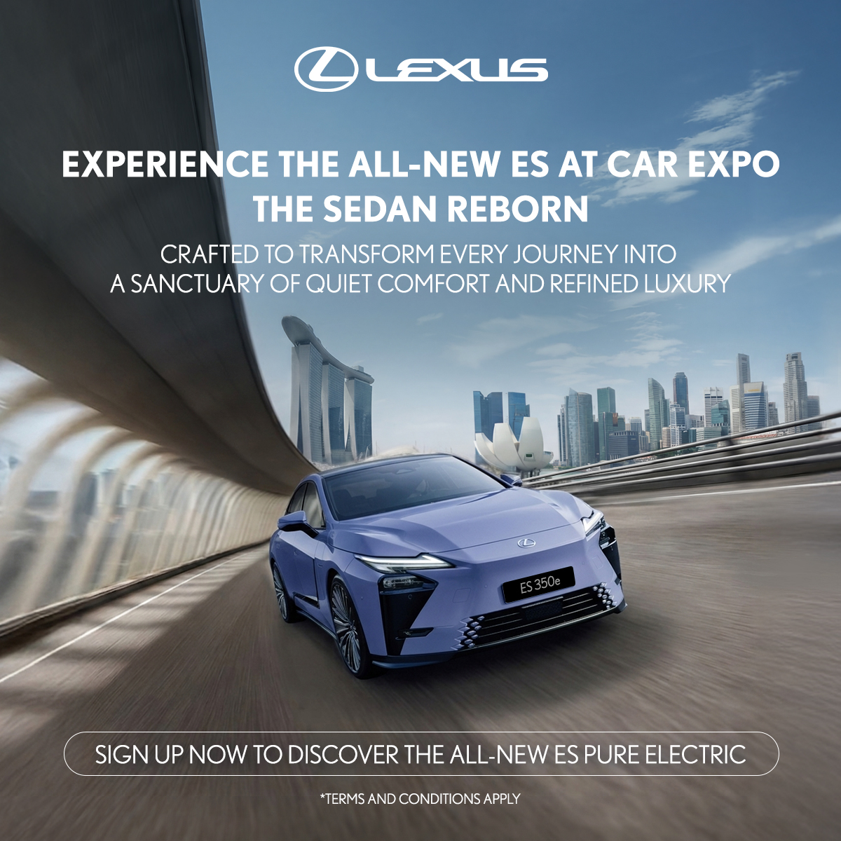 Lexus Singapore Facebook ad: Secure Your Lexus with Exclusive Car Expo Privileges