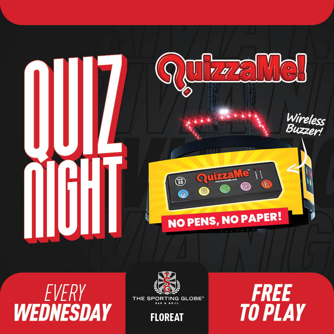 The Sporting Globe Floreat Facebook ad: QUIZZAME: TRIVIA AT THE SPORTING GLOBE FLOREAT