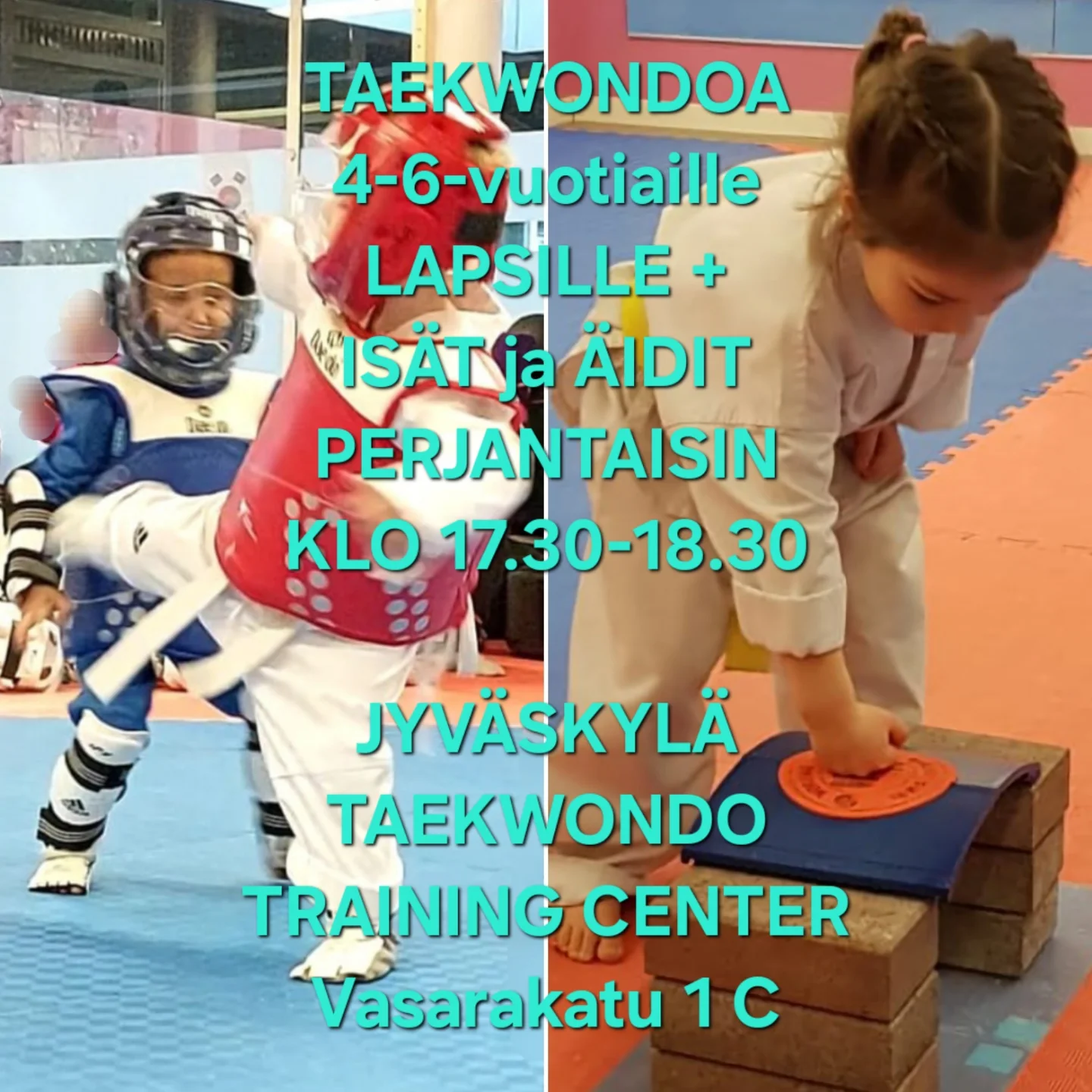 Eurowon Facebook ad: Taekwondoa 4-6-vuotiaille lapsille ja heidän vanhemmilleen…