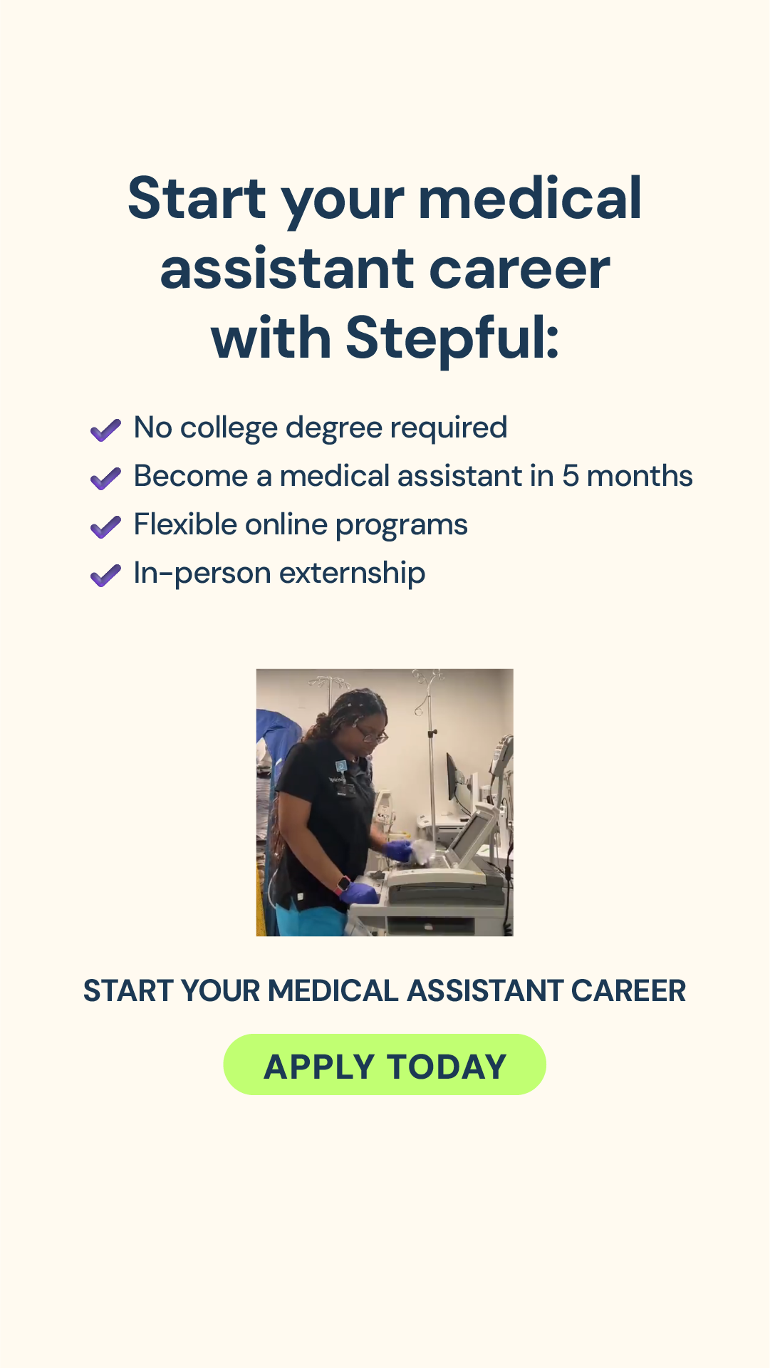 Stepful Facebook ad: Stand out from book-only pre-meds