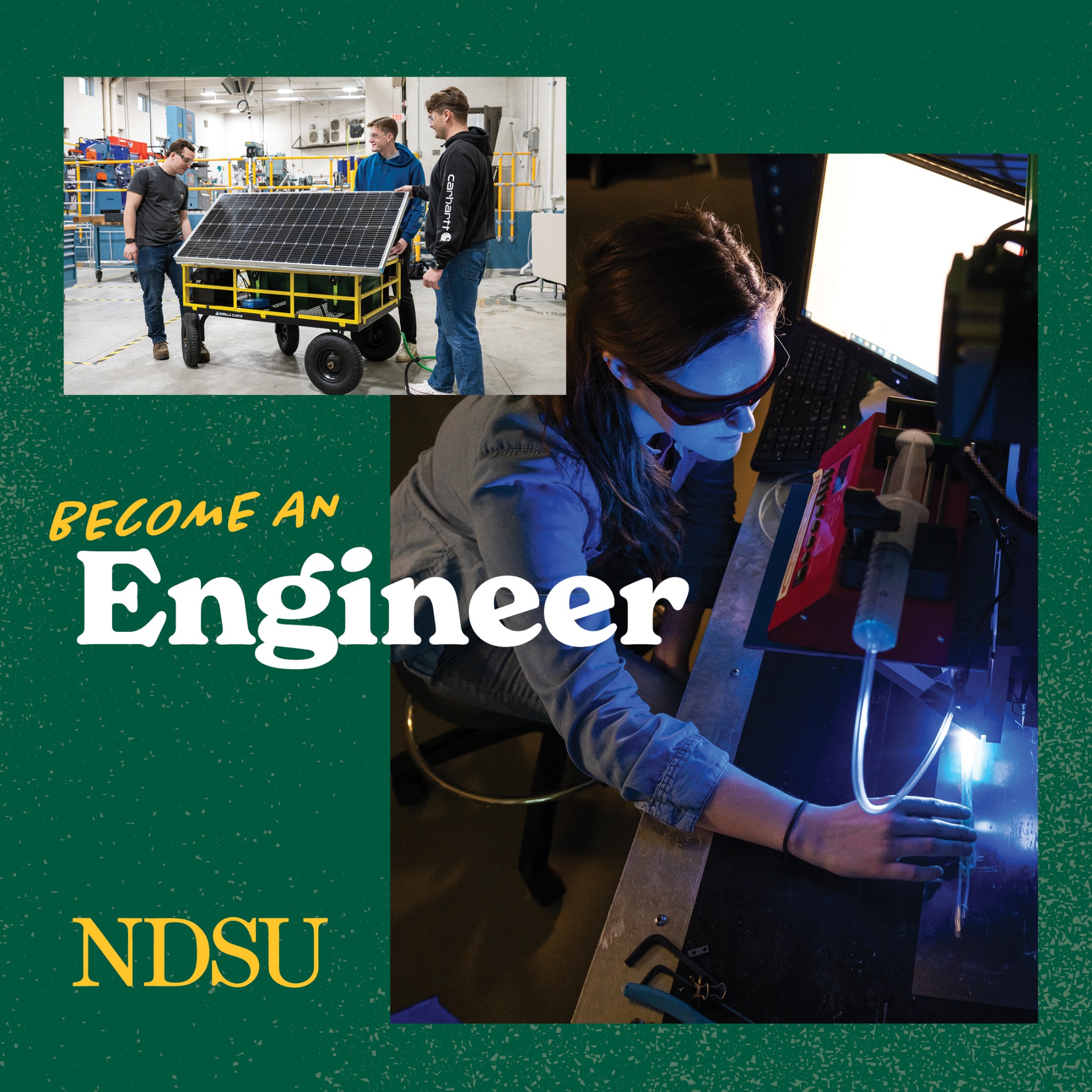 North Dakota State University Facebook ad: With NDSU Engineering, you can find your herd…