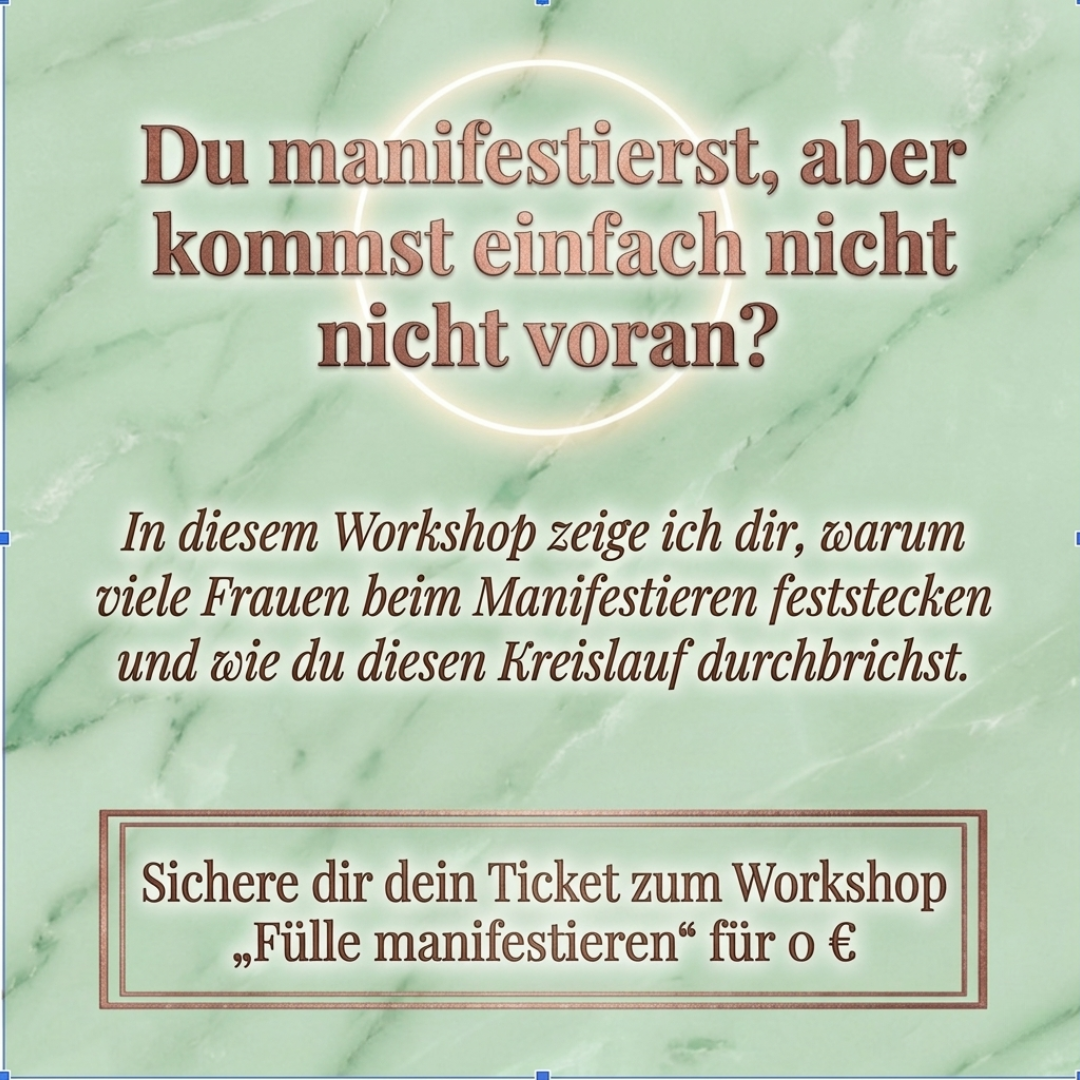 New Energy Queen Facebook ad: Zum gratis Workshop Fülle Manifestieren