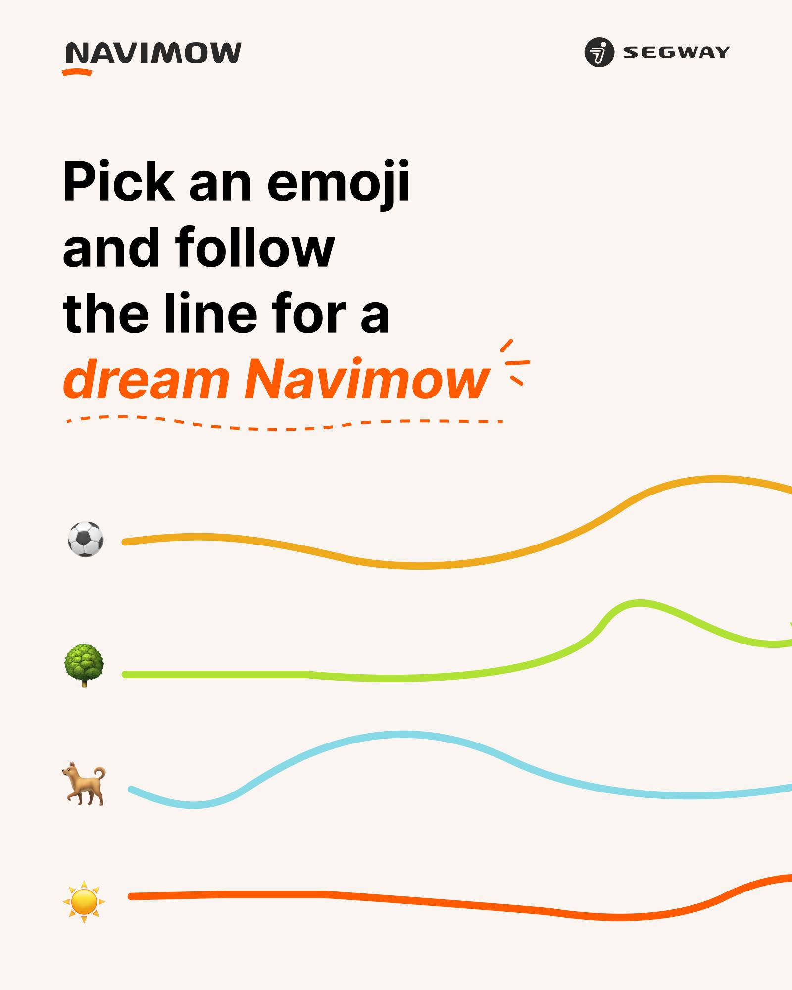 Segway Navimow Nordics Facebook ad: Giveaway coming! Your summer garden vibe, decoded.