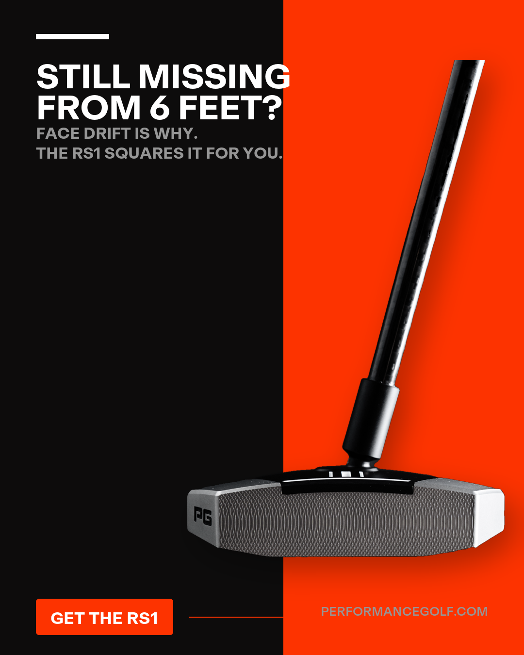 Performance Golf Facebook ad